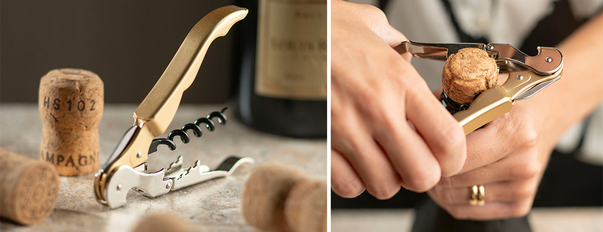 Champagneåpner Pulltaps Basic gull - QP109119