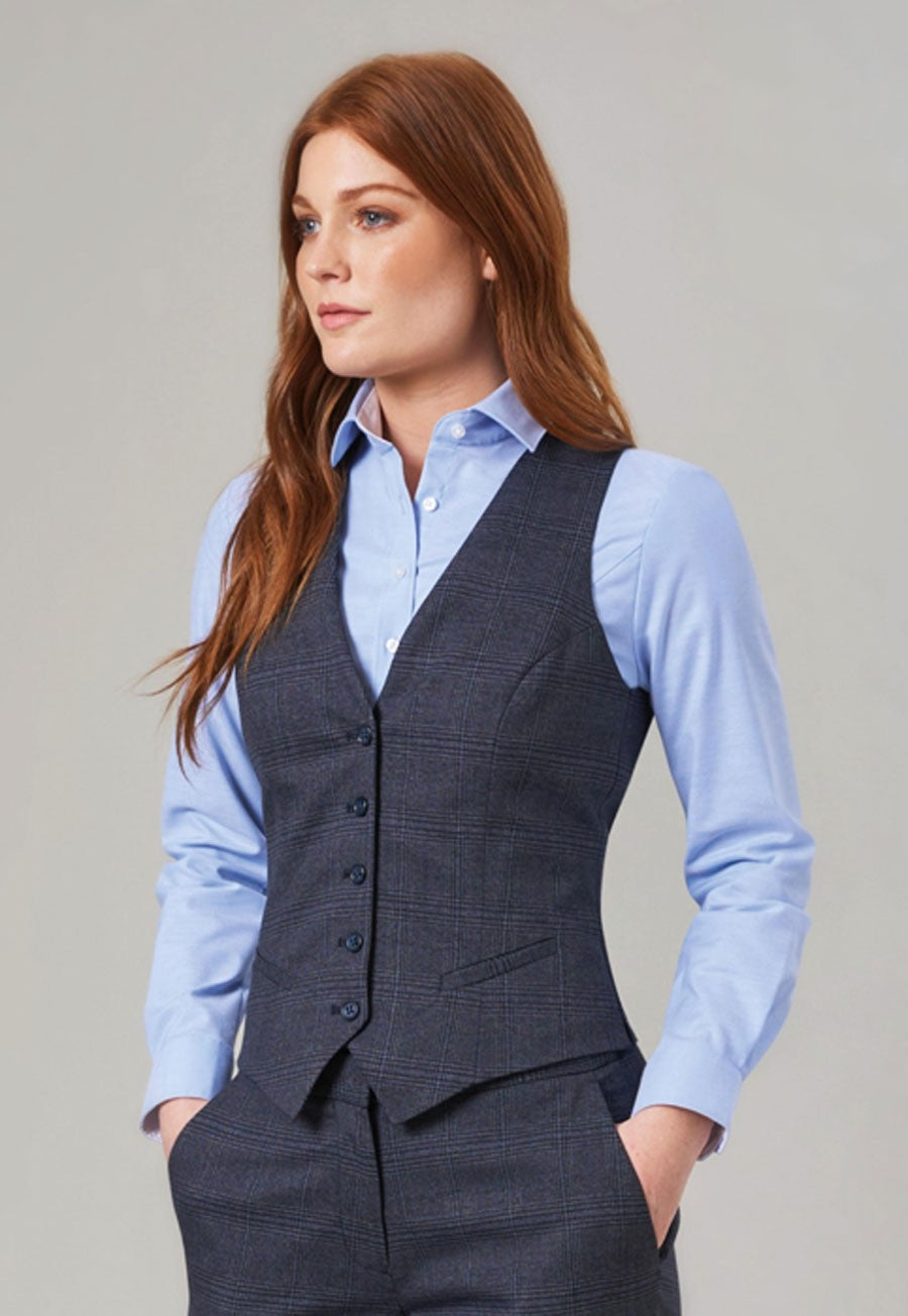 Olivia Check Waistcoat (D) - TV2363