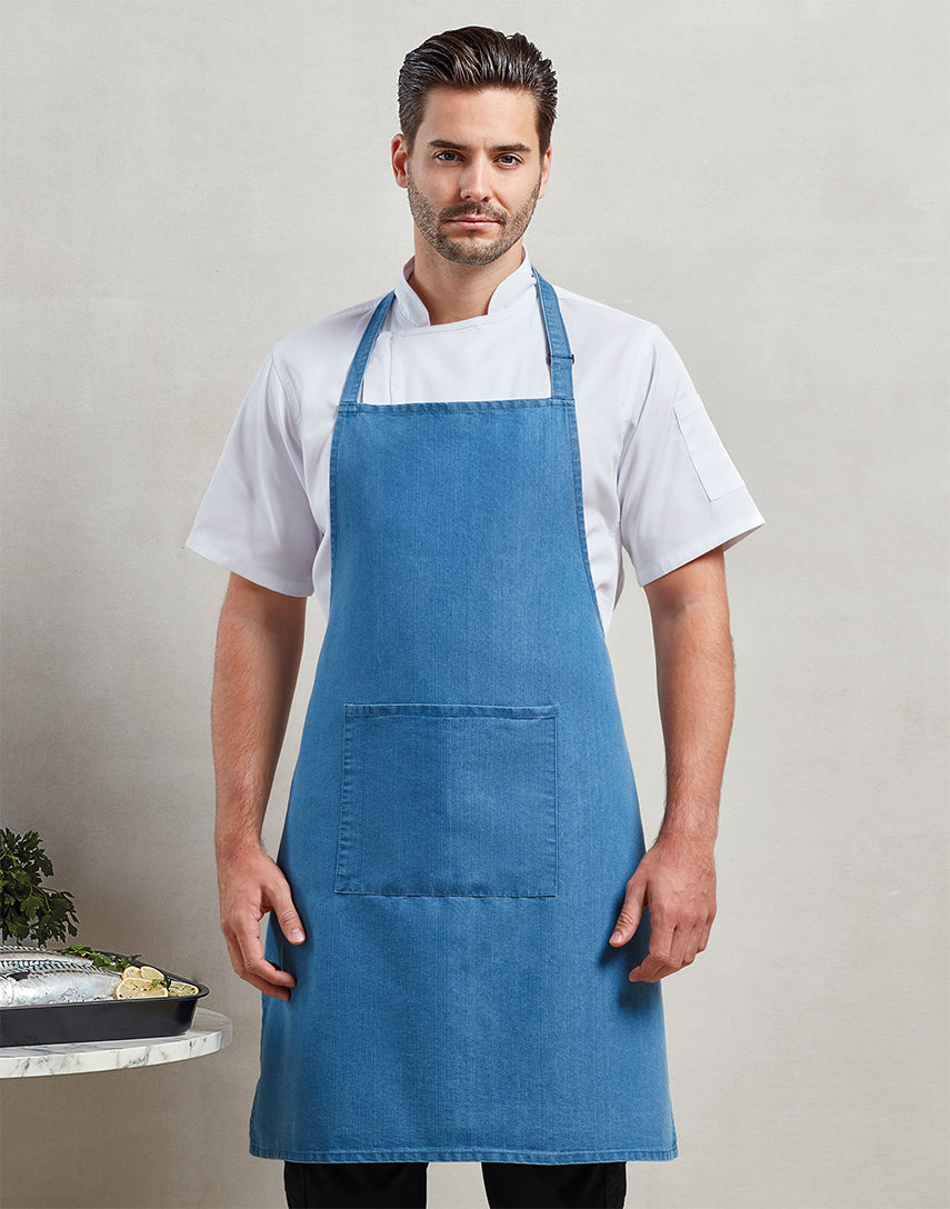 Bib Apron with Pocket - P154