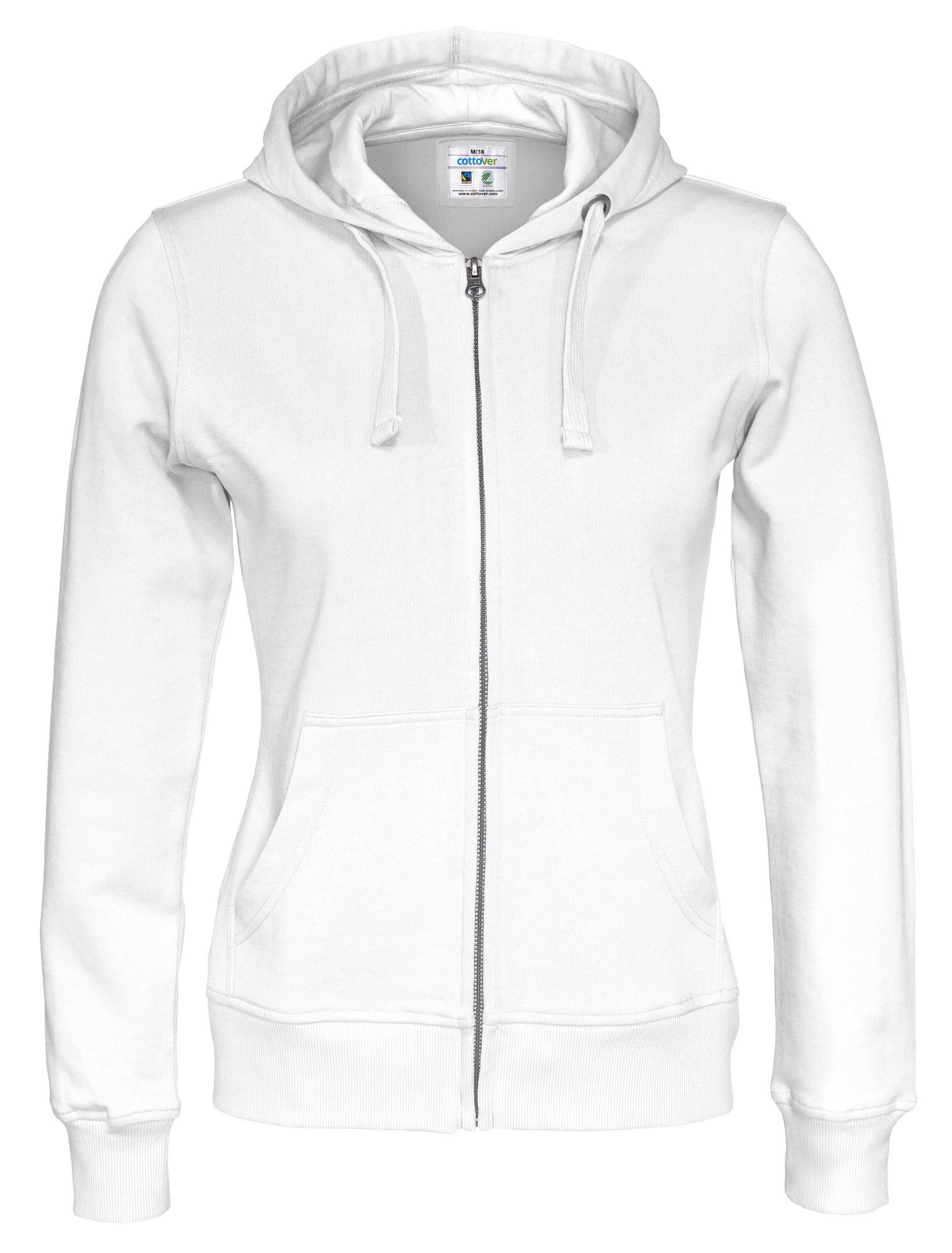 Full Zip Hood Lady White
