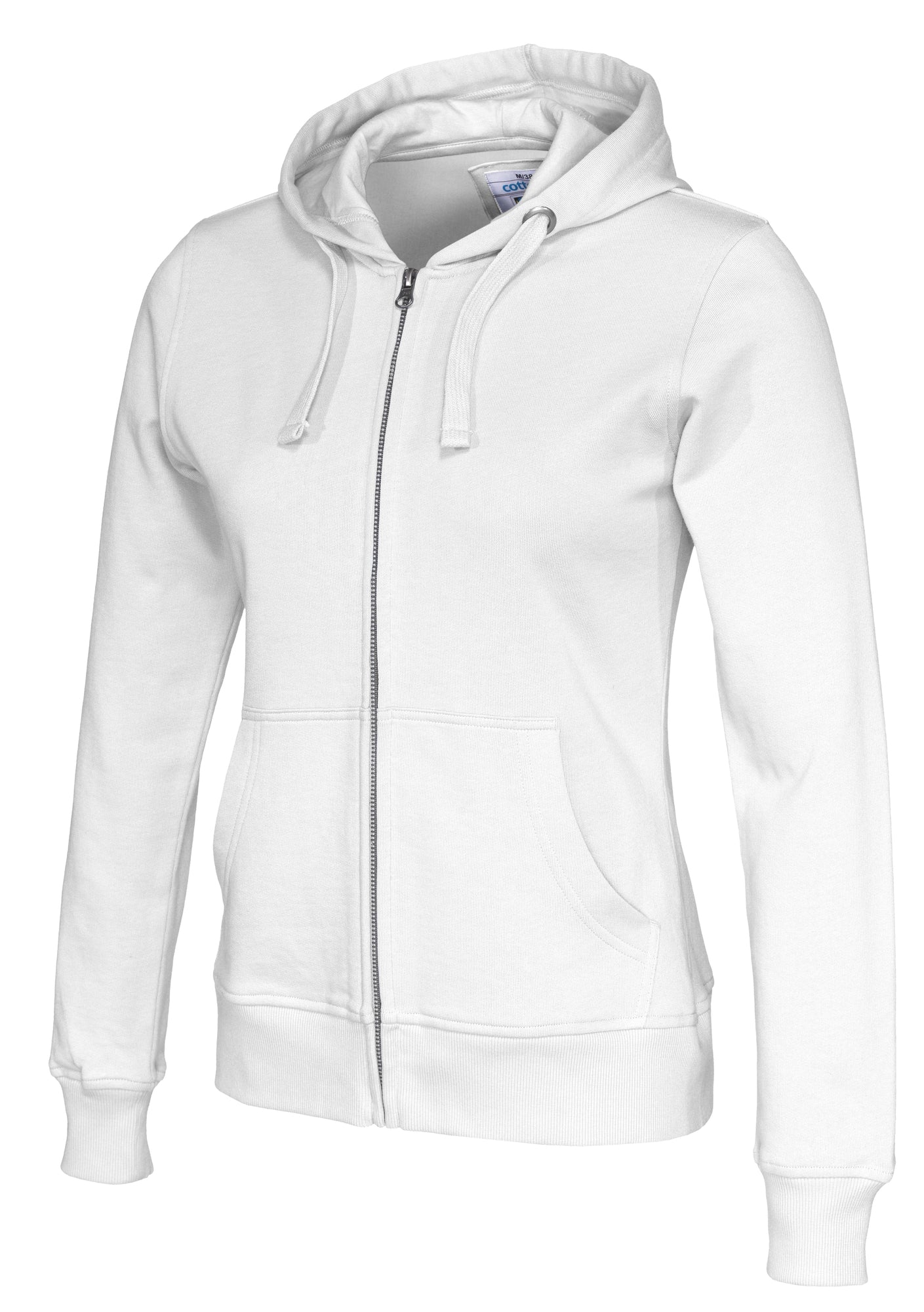 Full Zip Hood Lady White