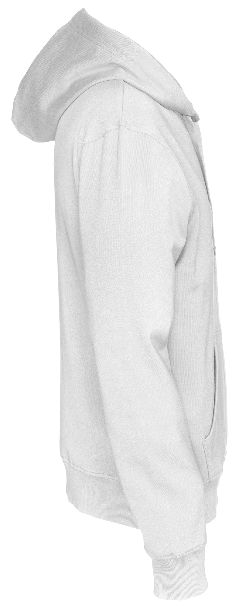 Full Zip Hood Man White