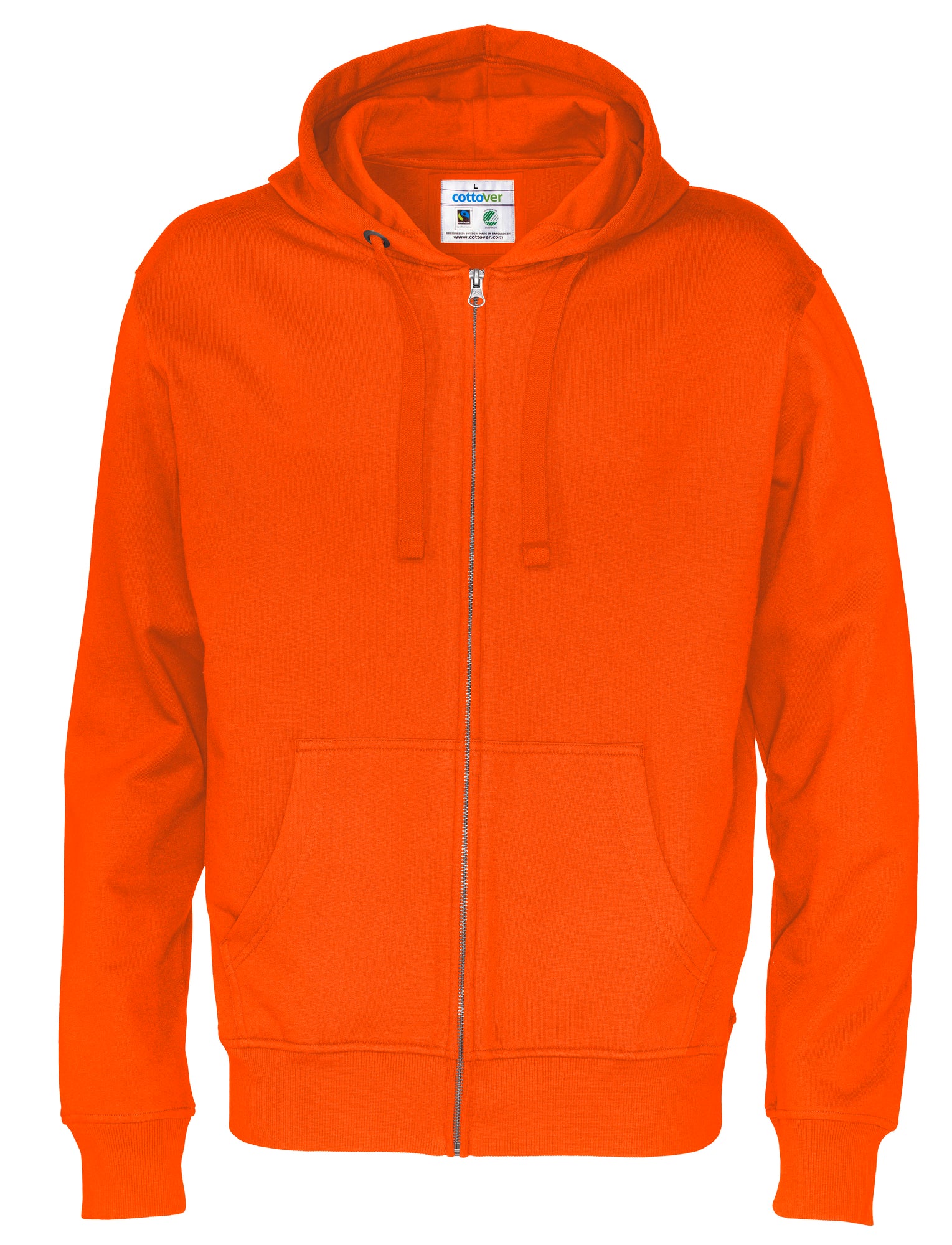 Full Zip Hood Man Orange