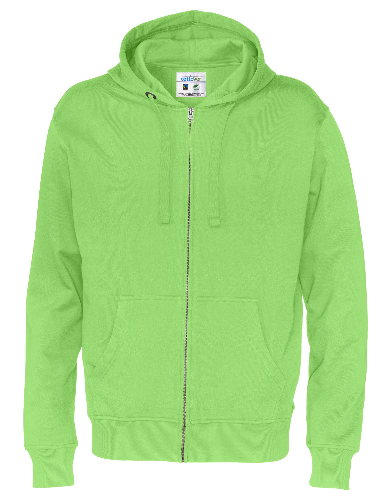 Full Zip Hood Man Green