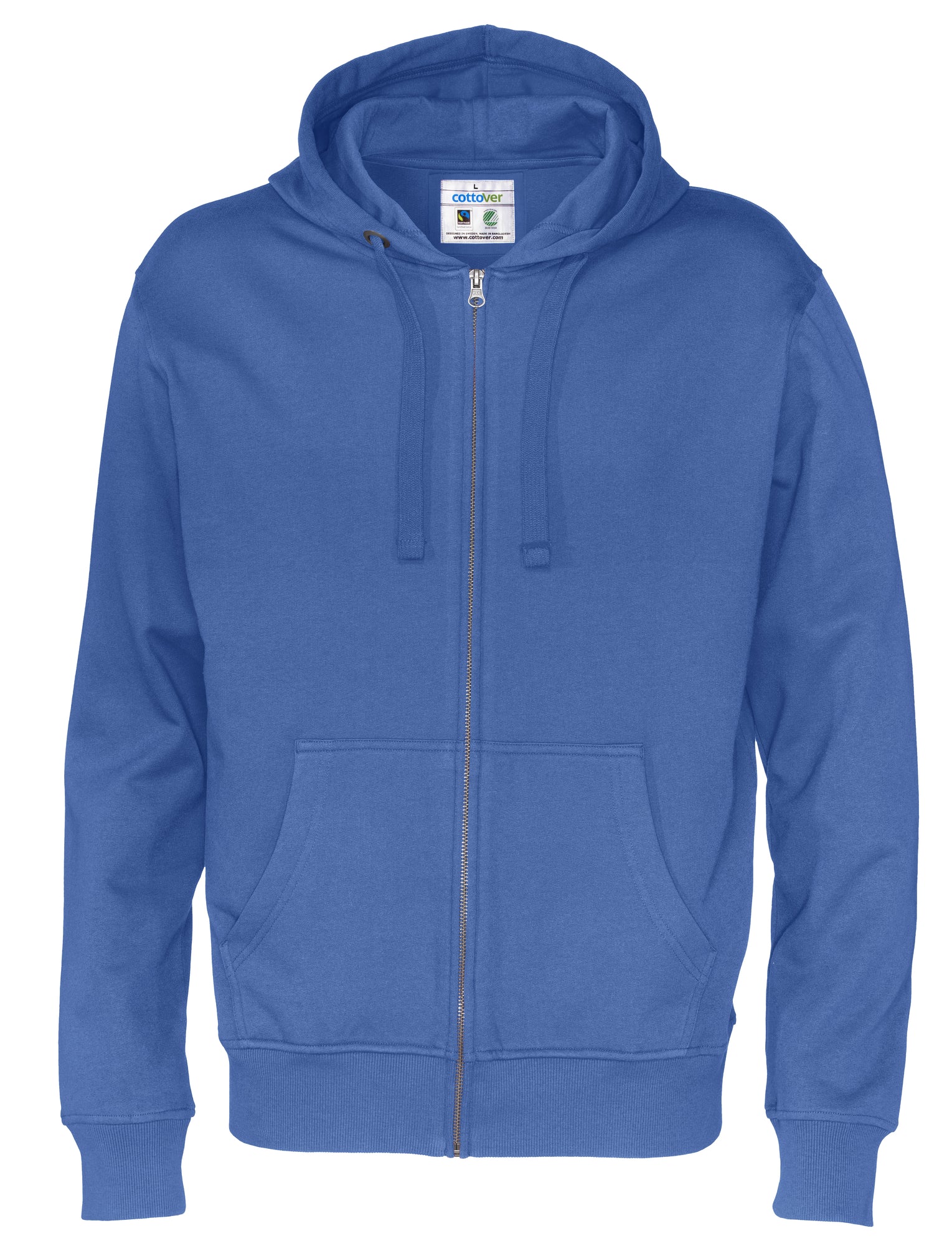 Full Zip Hood Man Royal Blue