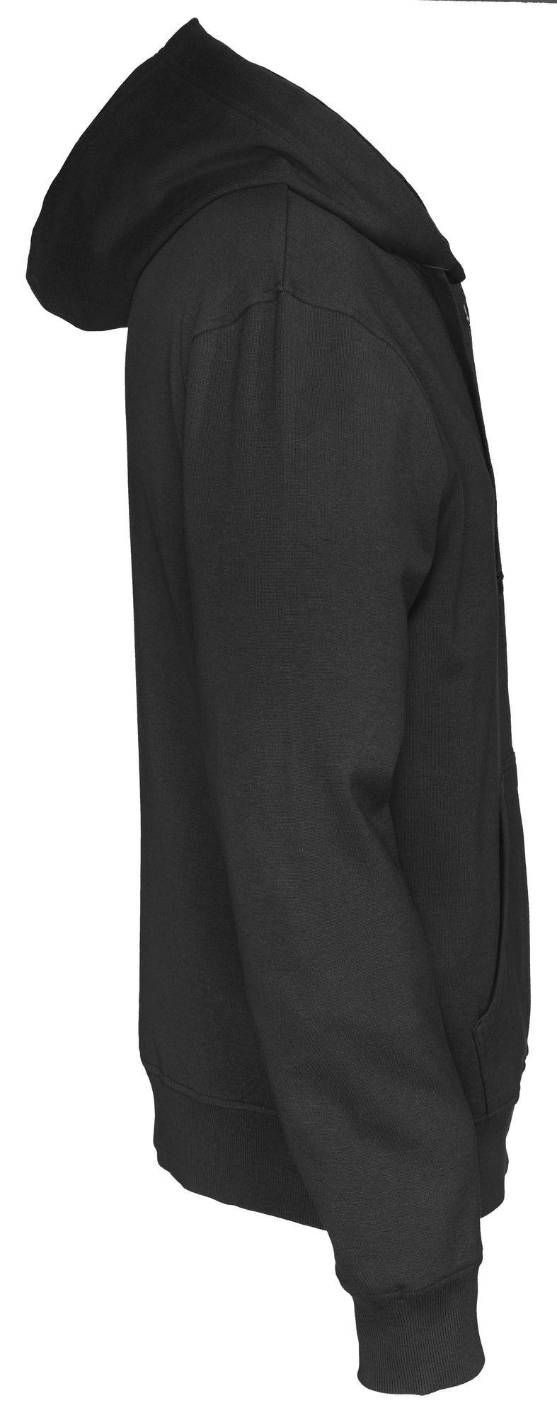 Full Zip Hood Man Black