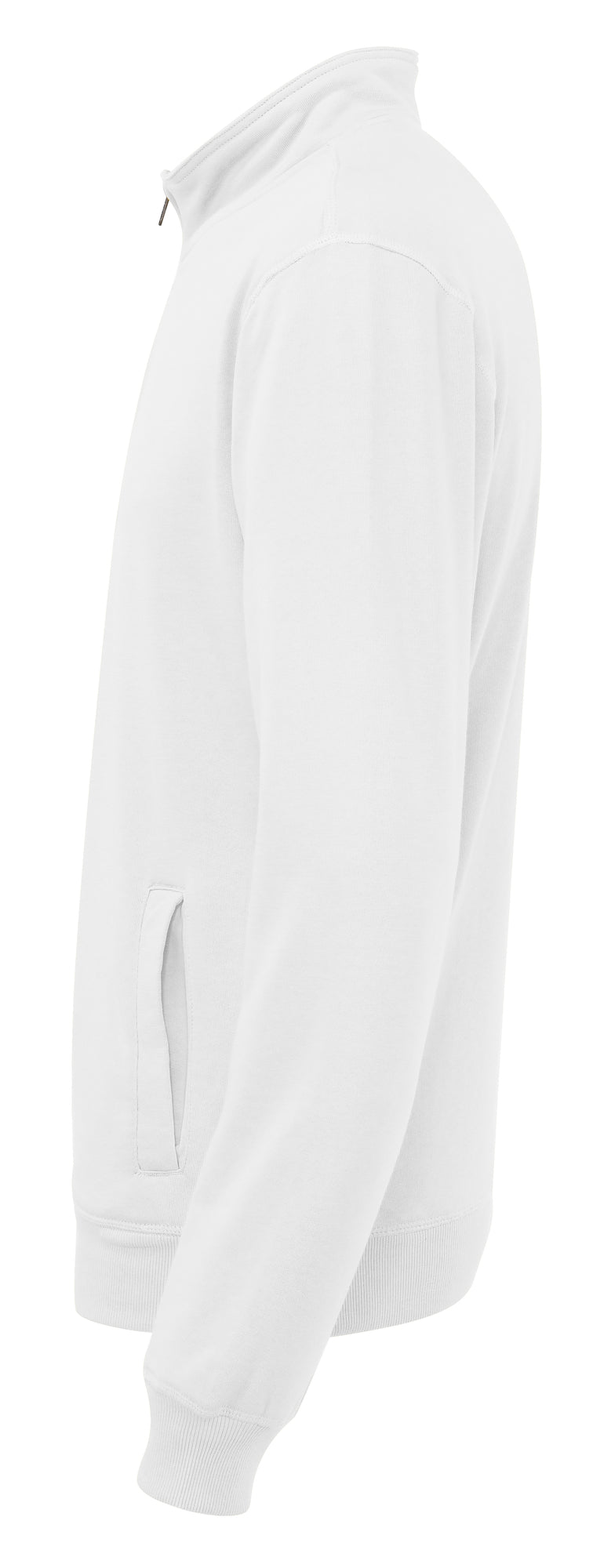 Half Zip Unisex White