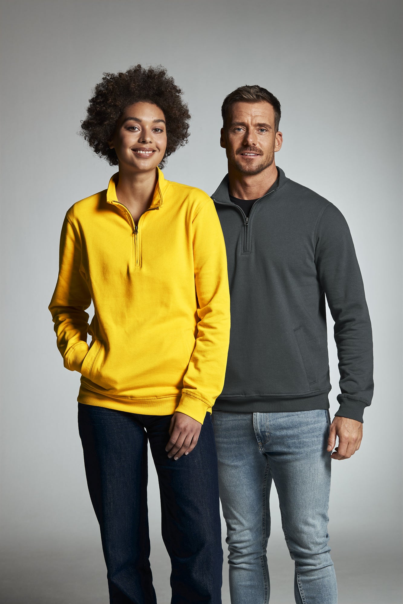 Half Zip Unisex Black