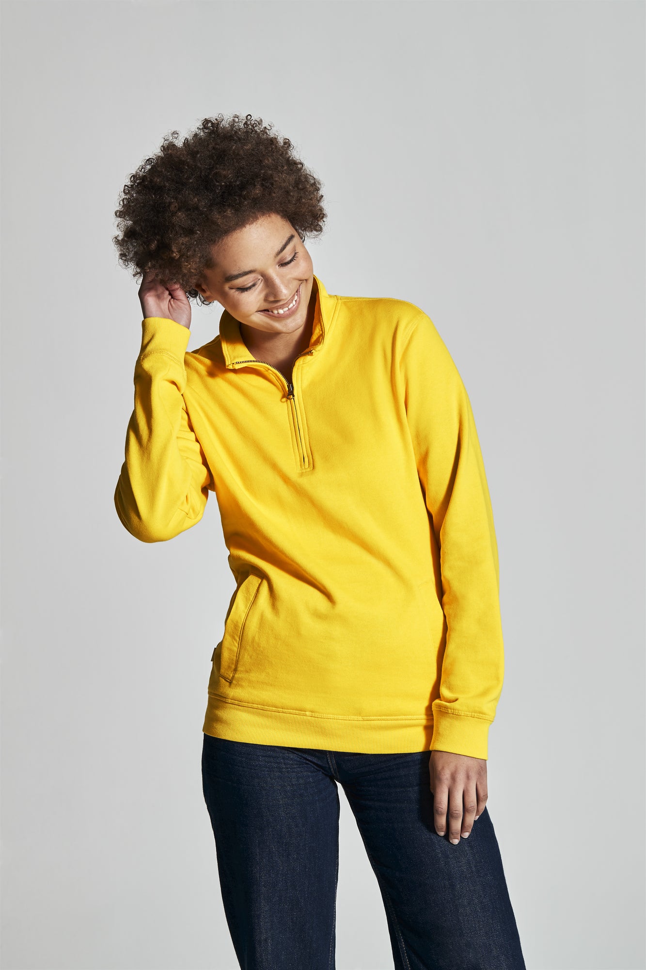 Half Zip Unisex Black