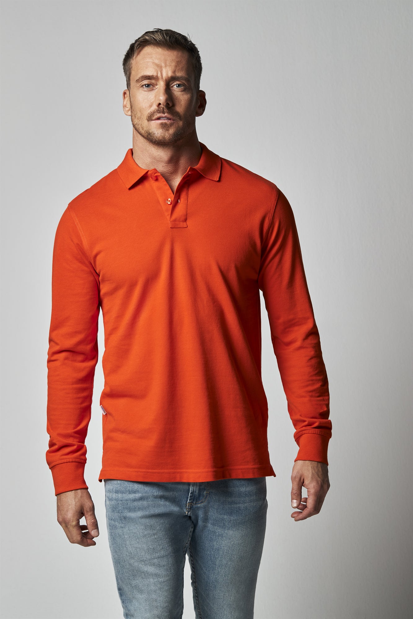 Pique LS Man Orange
