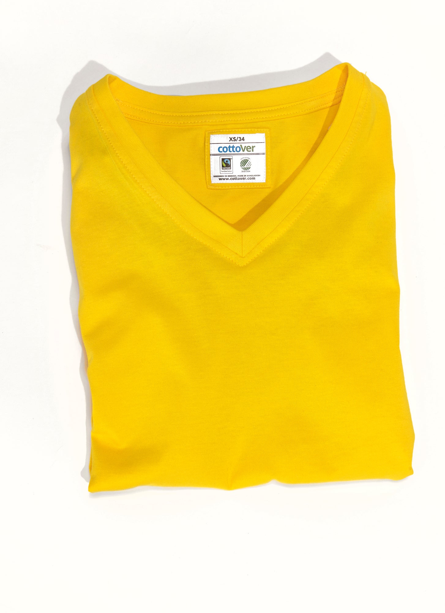 T-Shirt V-Neck Lady Yellow