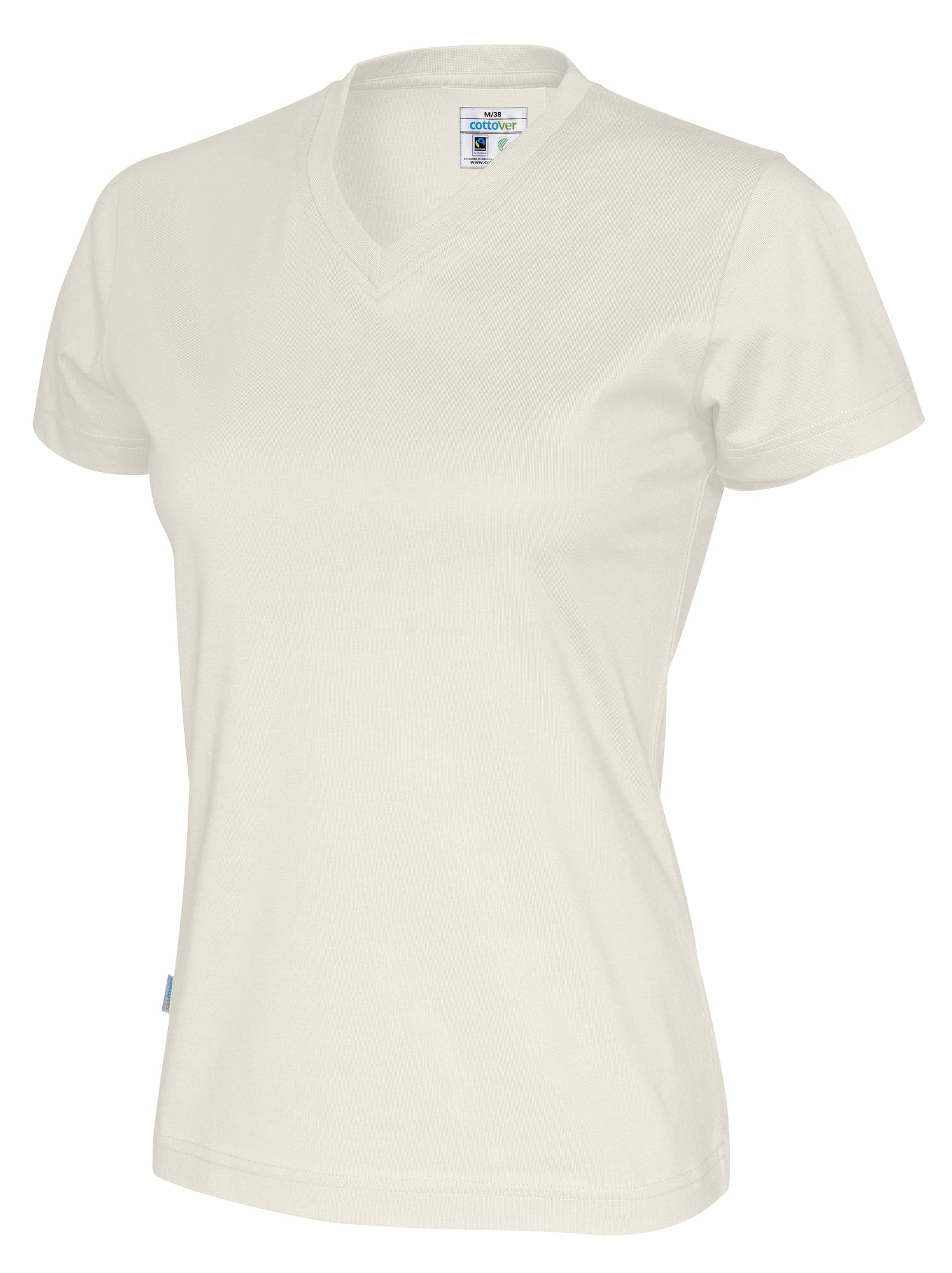 T-Shirt V-Neck Lady Off- White