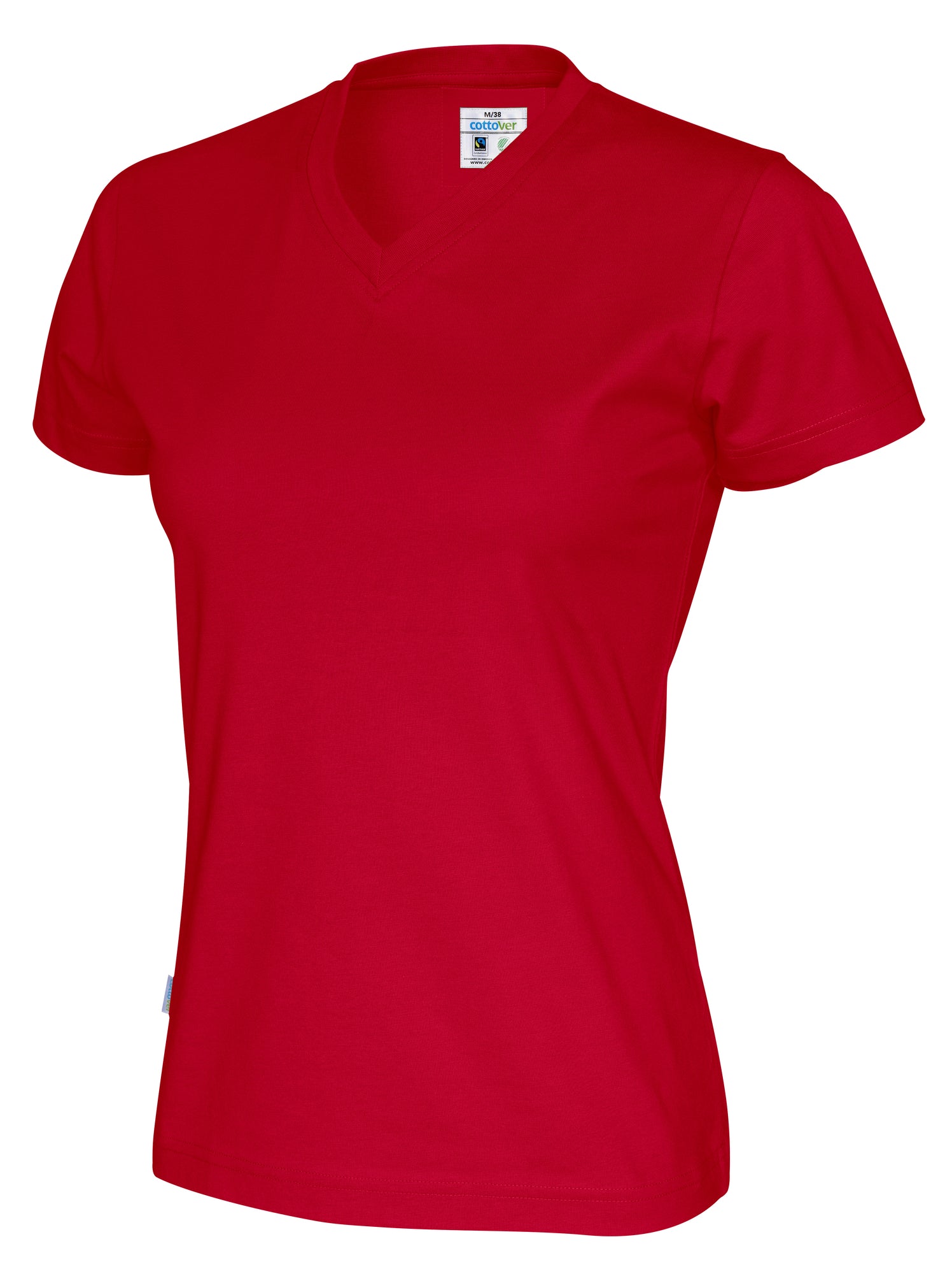 T-Shirt V-Neck Lady Red
