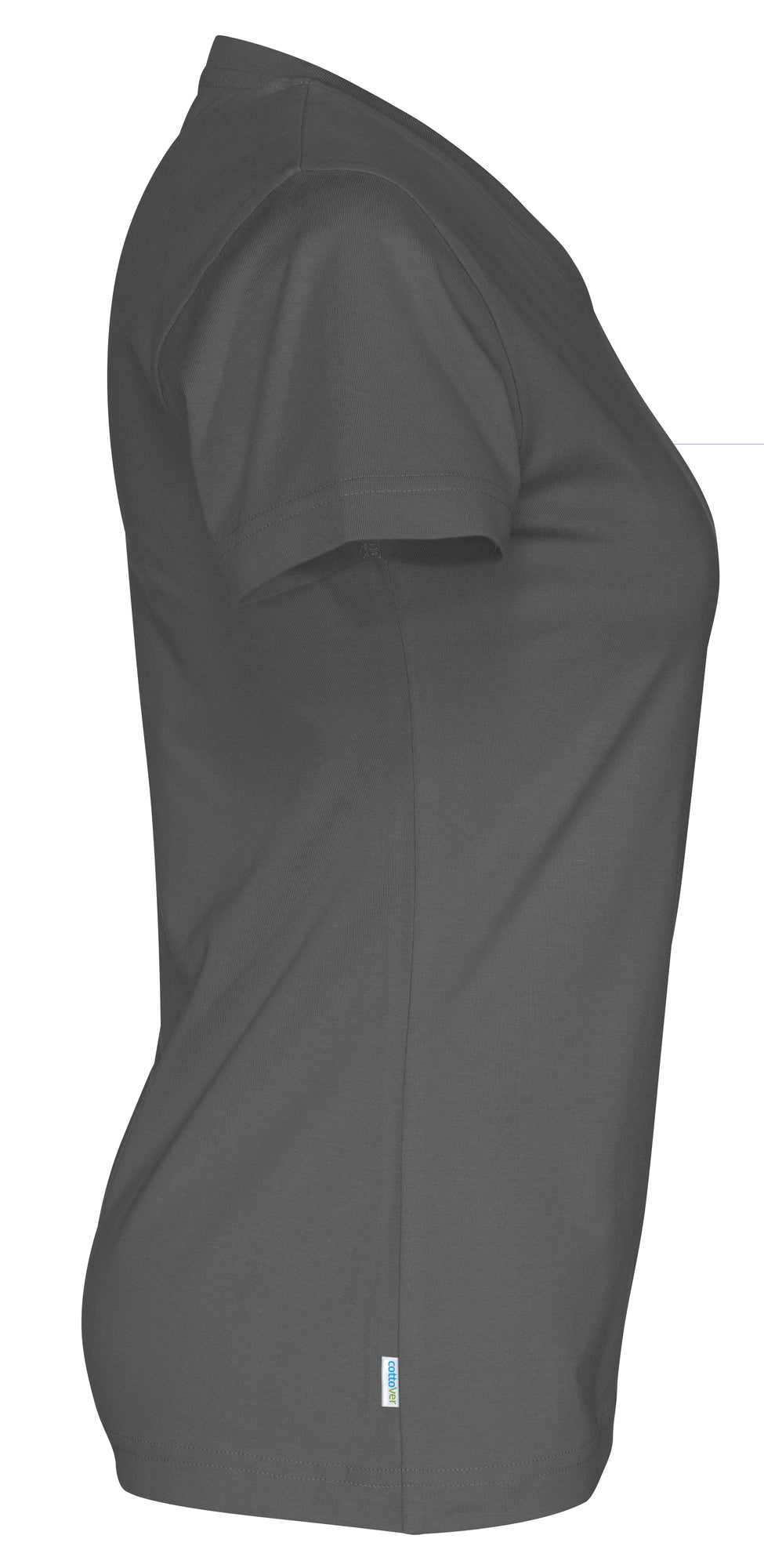 T-Shirt V-Neck Lady Charcoal