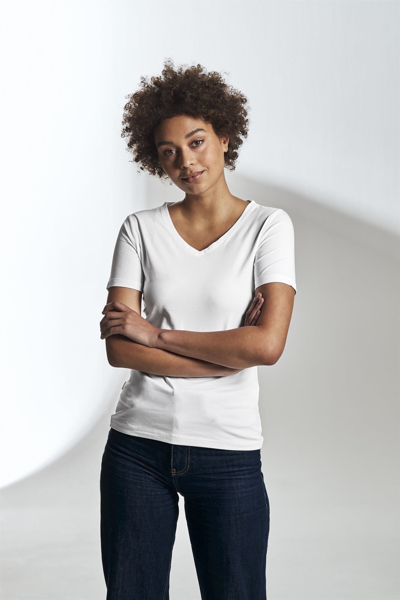 Stretch V-Neck Lady