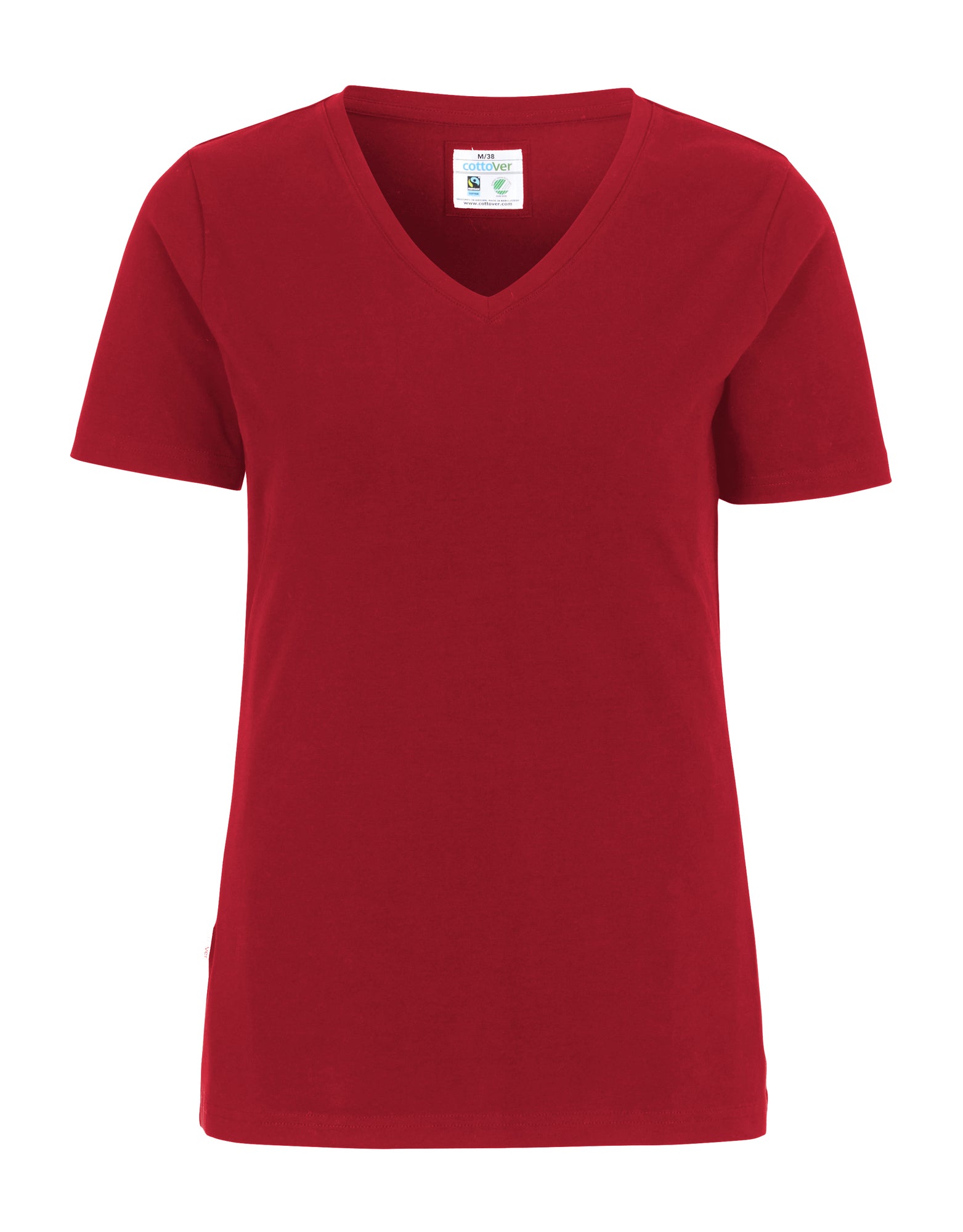 Stretch V-Neck Lady Red