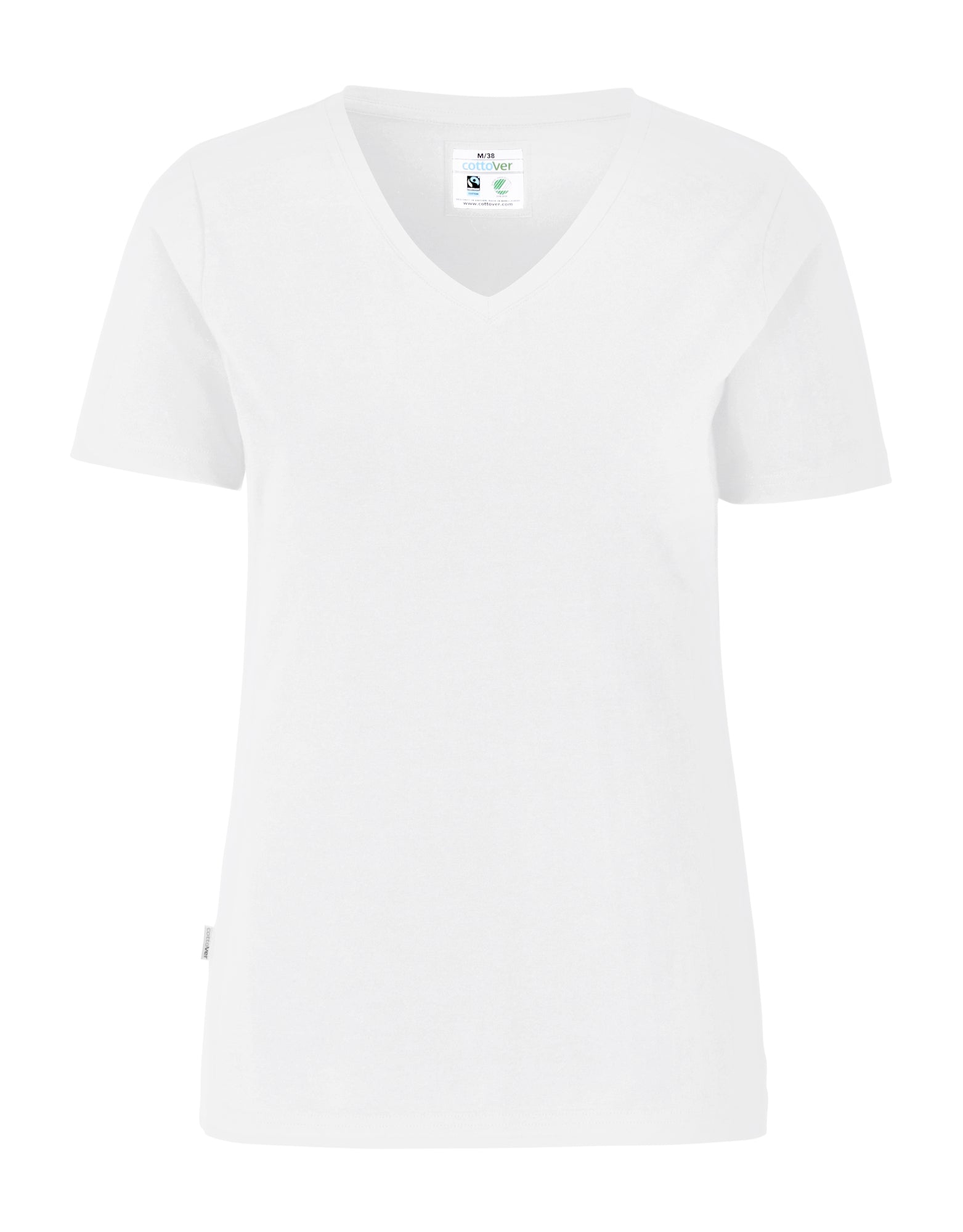 Stretch V-Neck Lady White