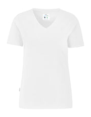 Stretch V-Neck Lady White