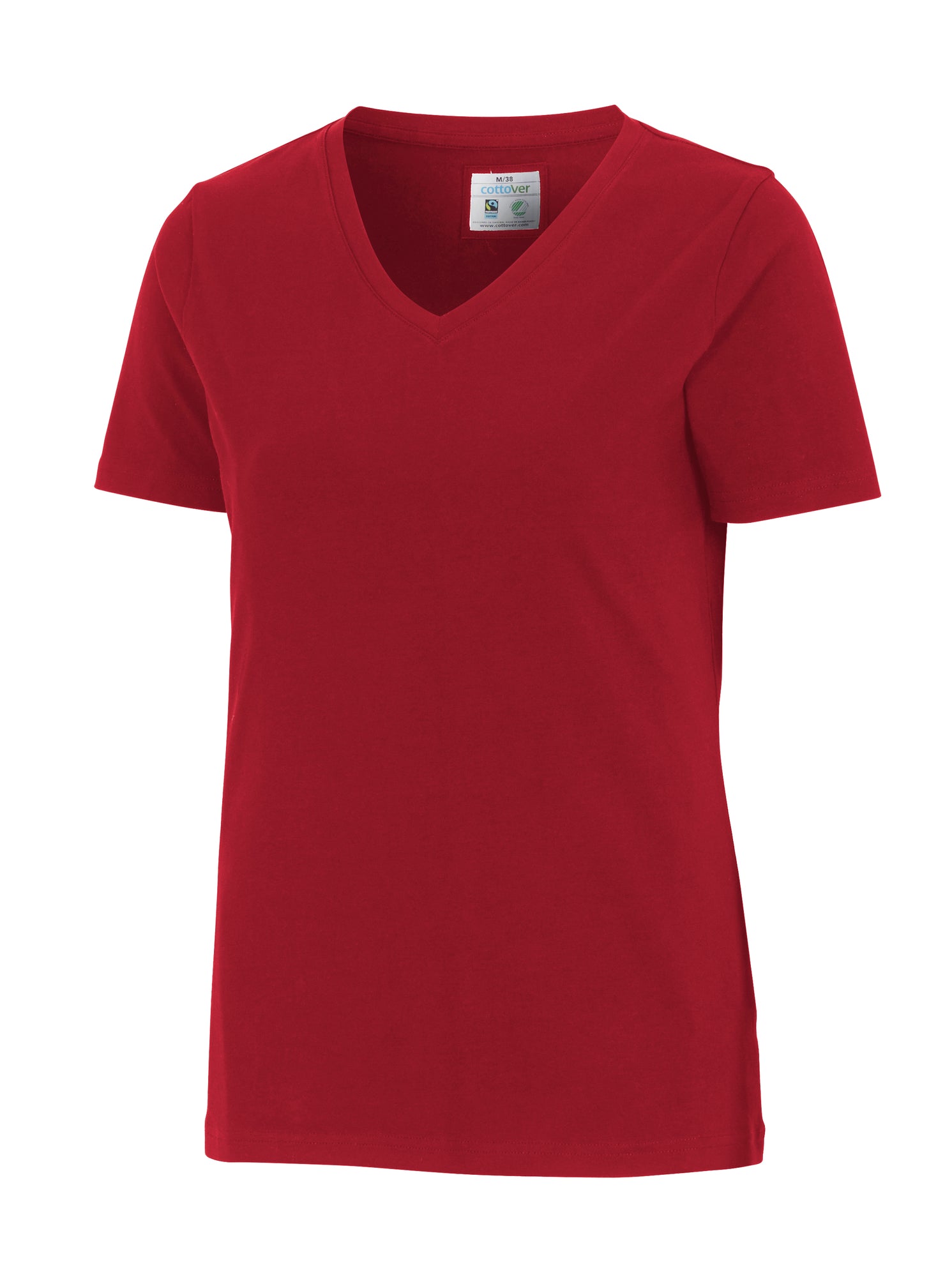 Stretch V-Neck Lady Red