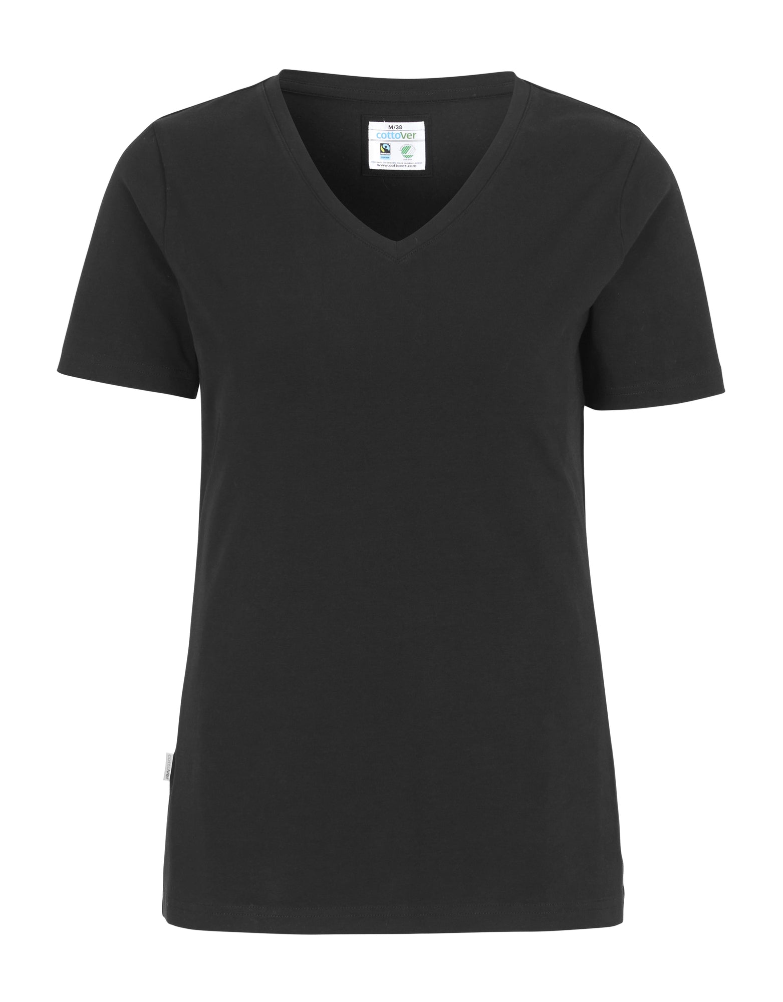 Stretch V-Neck Lady Black