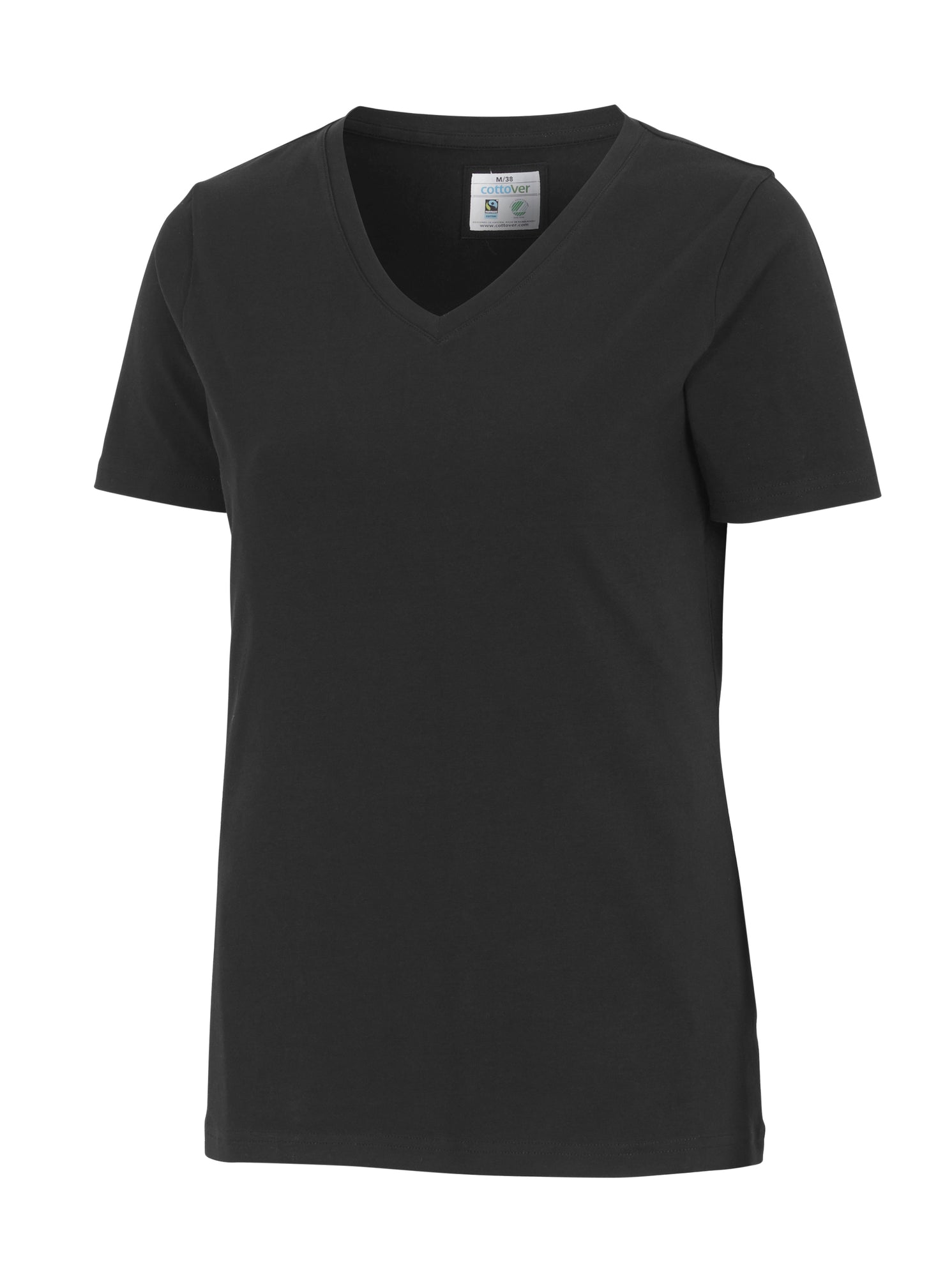 Stretch V-Neck Lady Black