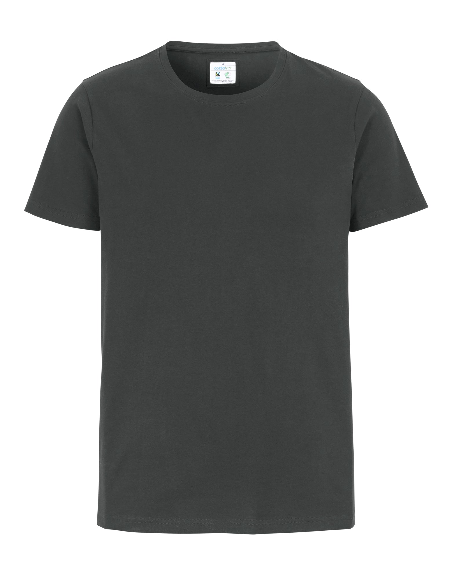 Stretch R-Neck Man Charcoal