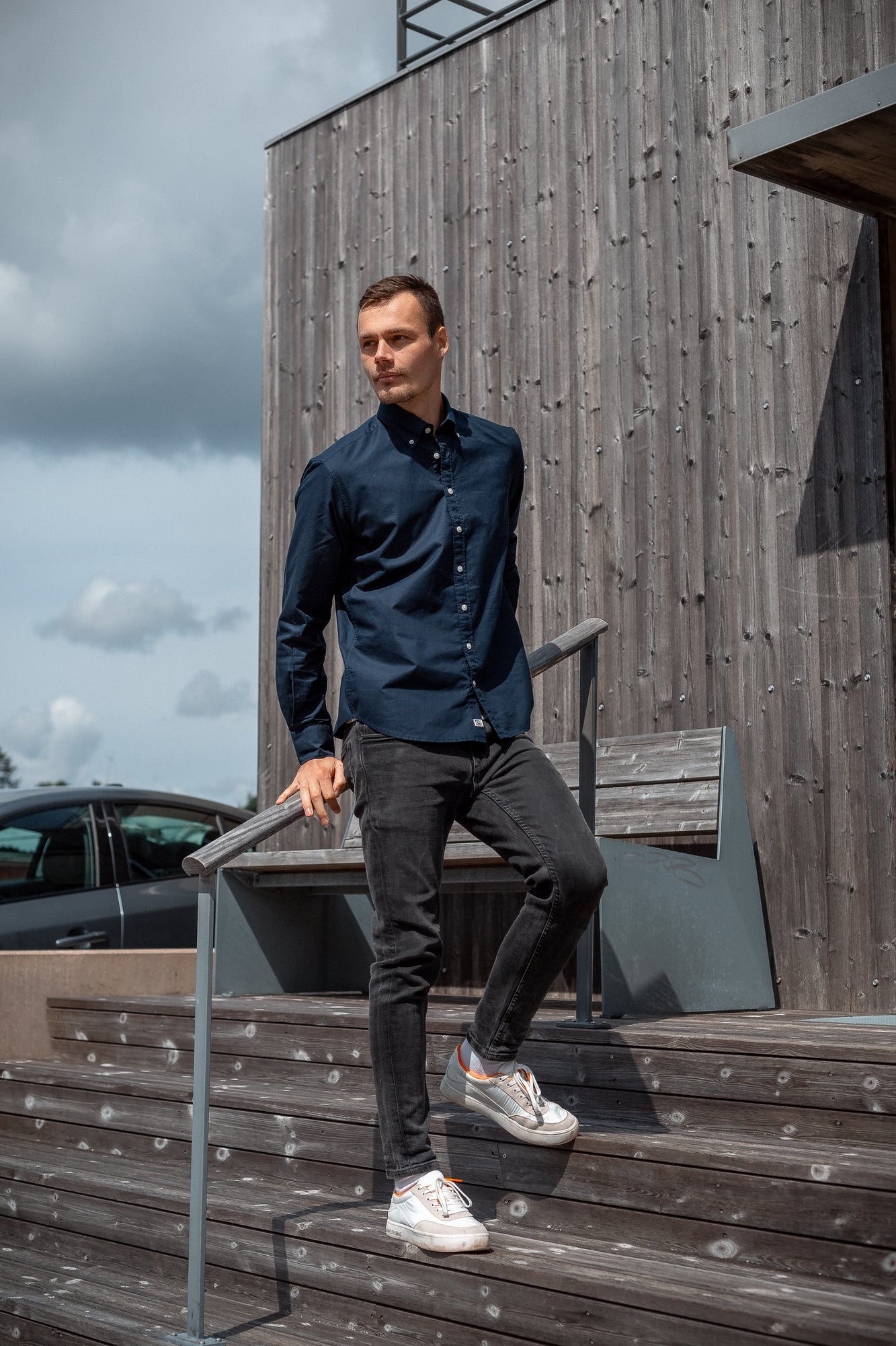 Oxford Comfort Man Navy