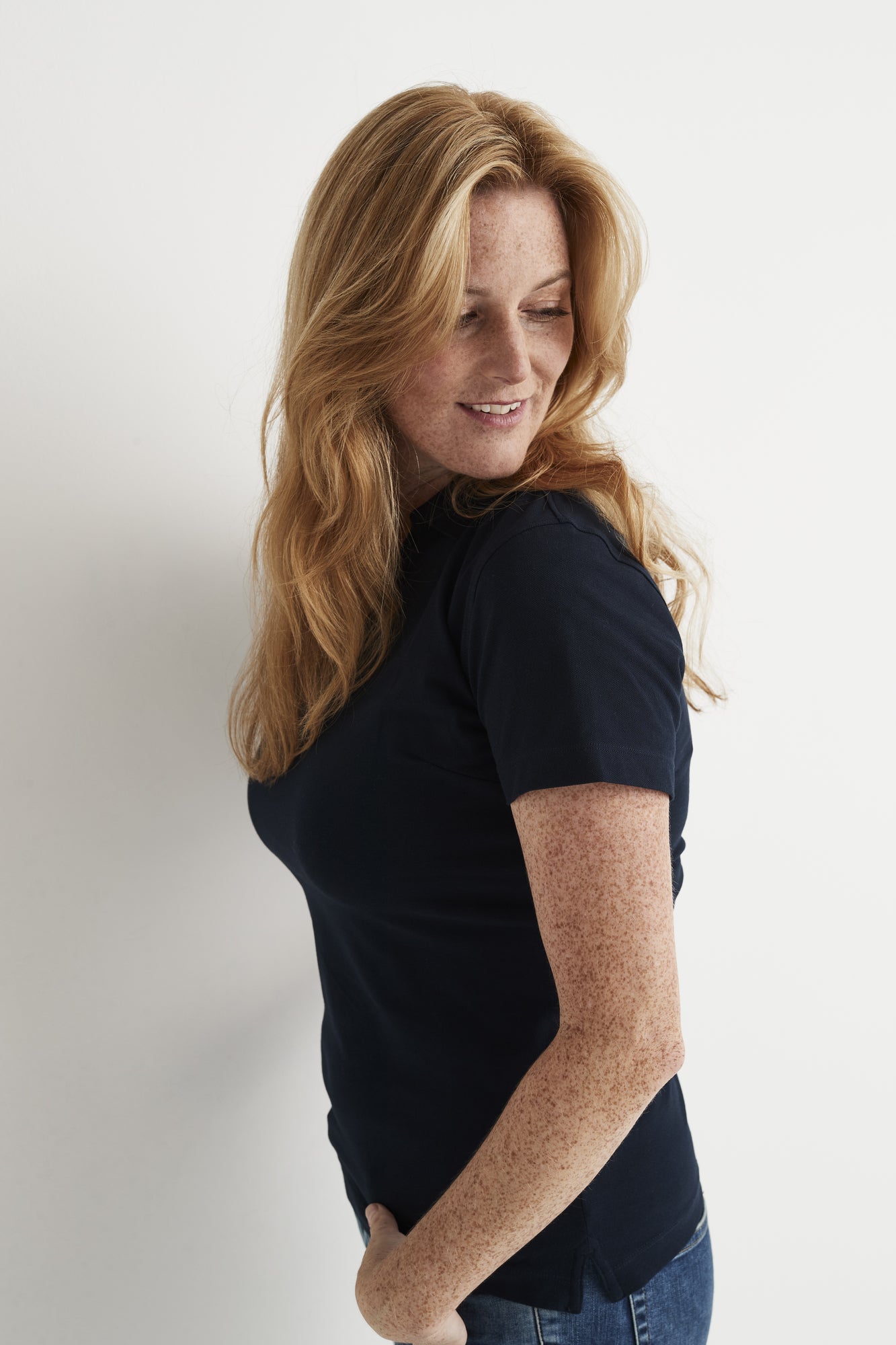 Stretch Pique Lady Navy