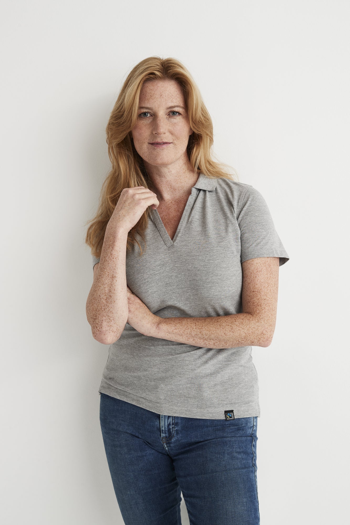 Stretch Pique Lady Grey Melange