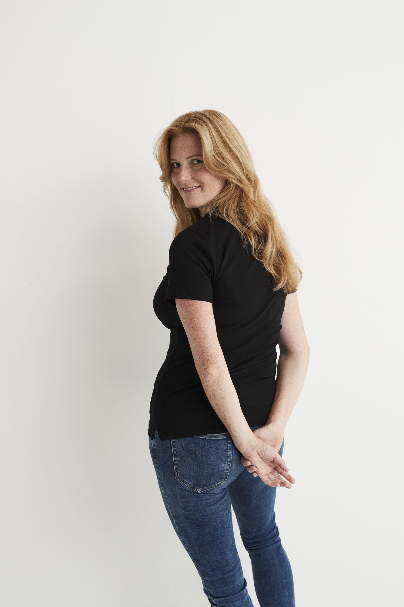 Stretch Pique Lady Black