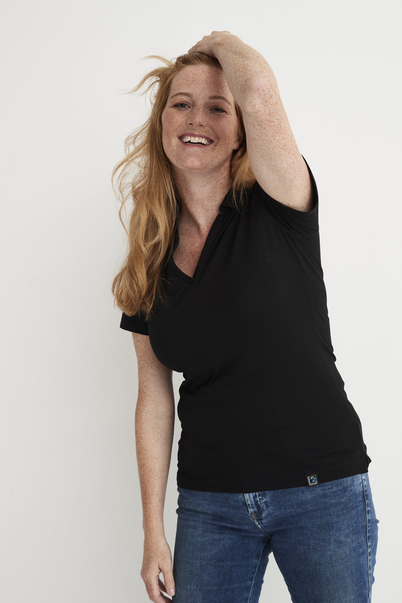 Stretch Pique Lady Black