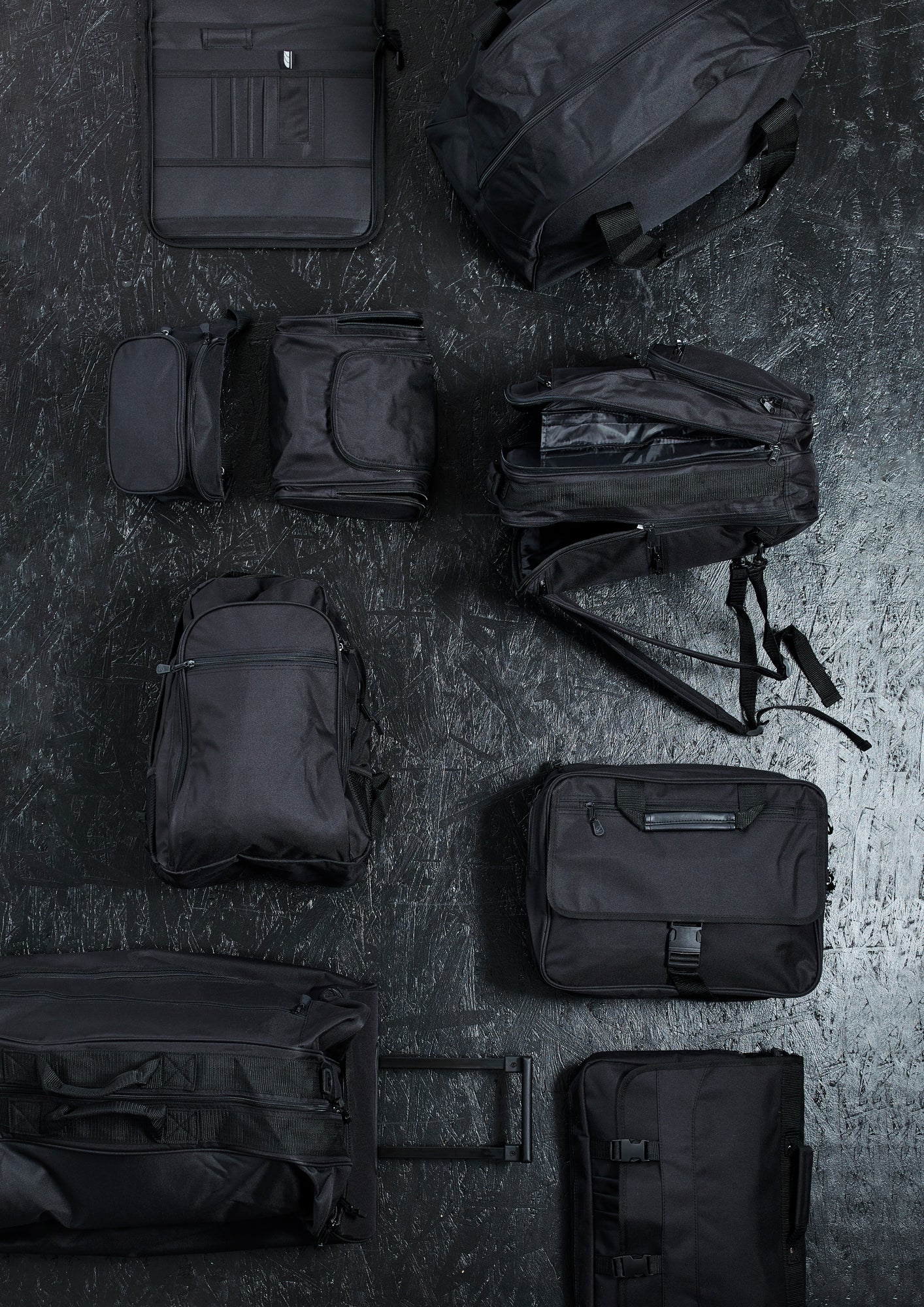Black Line Travelbag Wheels Black