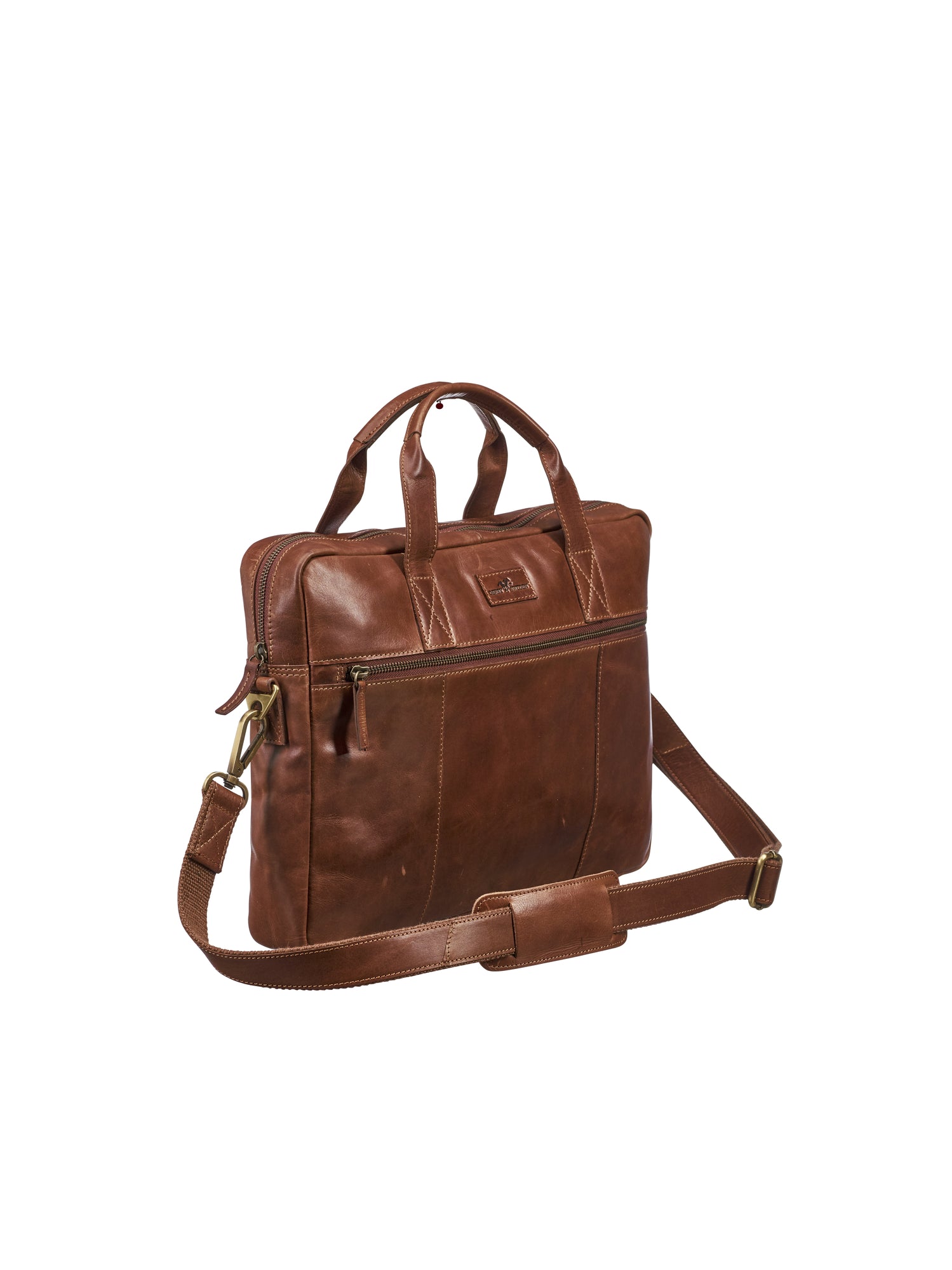 Leather Line Briefcase Cognac