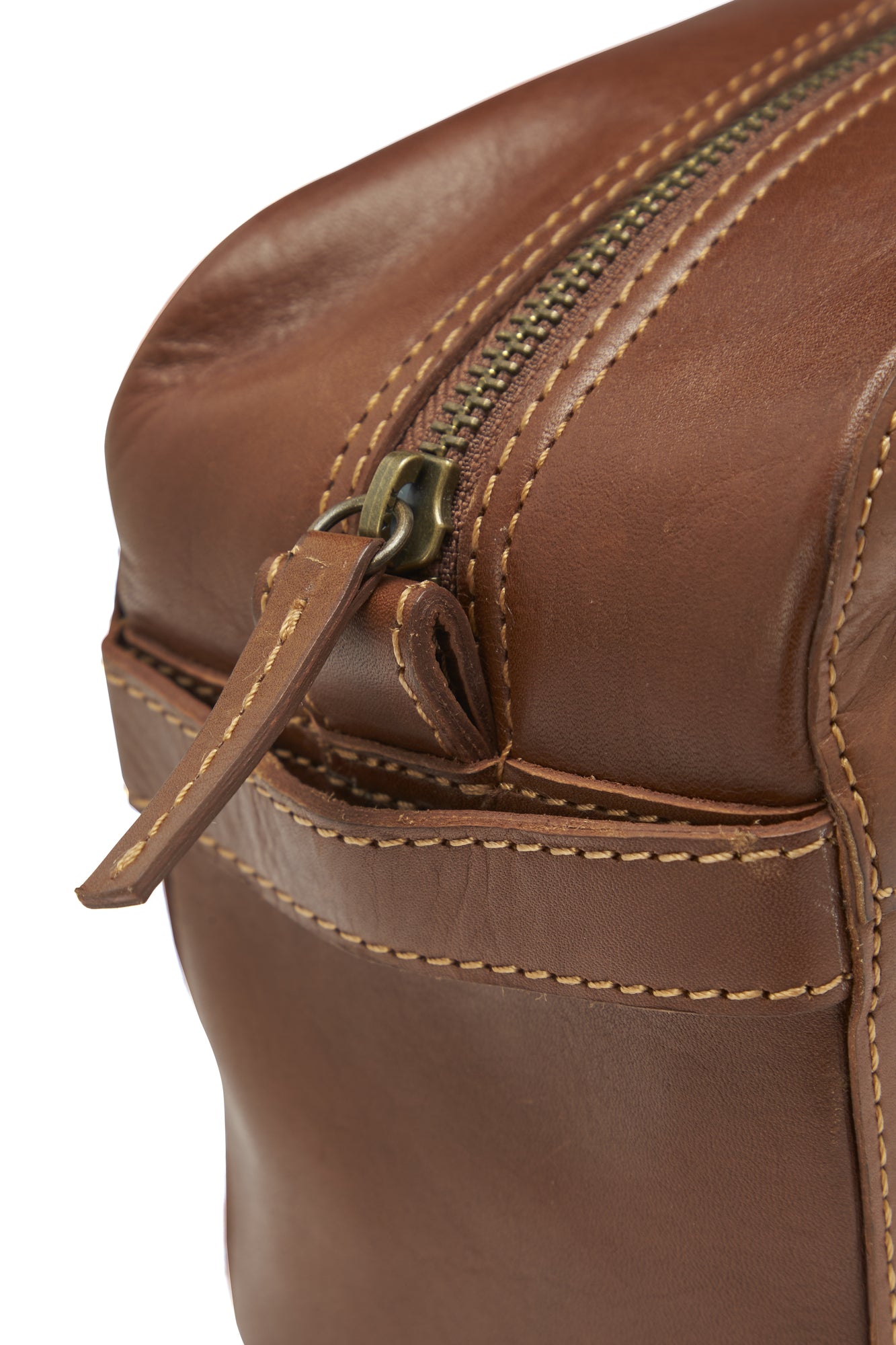 Leather Line Toilet Case Cognac