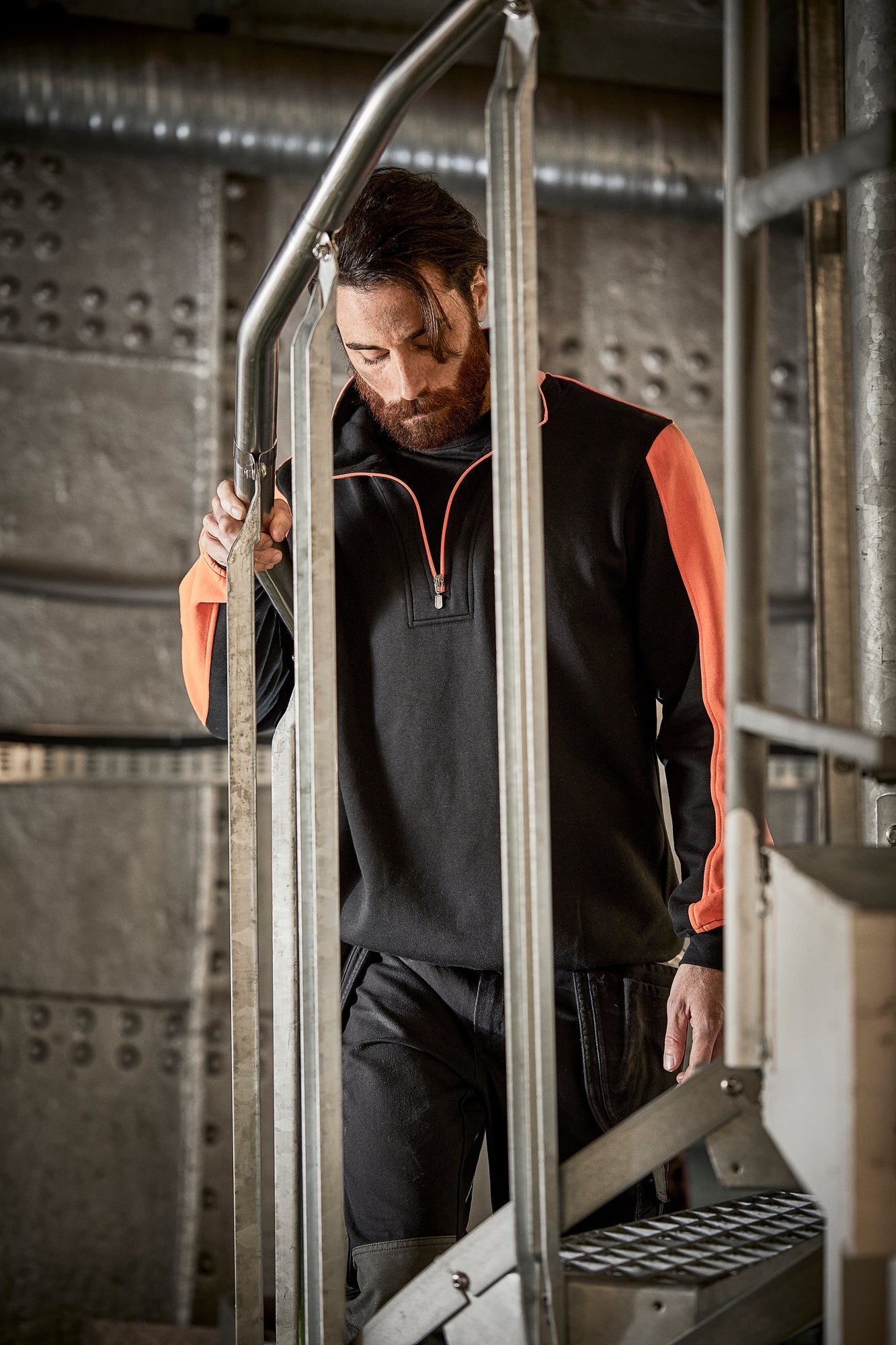 Modena Half Zip Black/Red