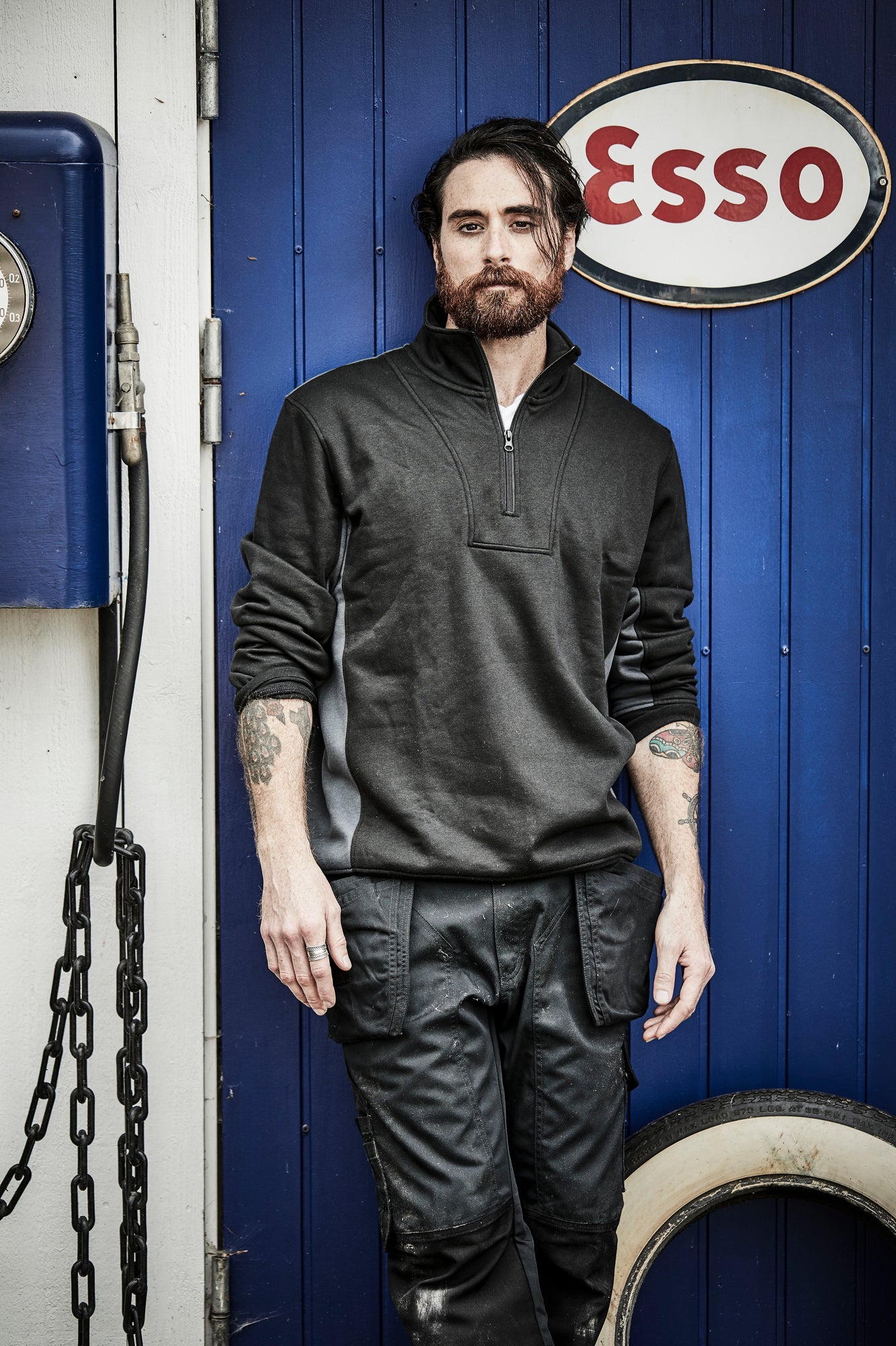 Cleveland Half Zip Black/Steelgrey