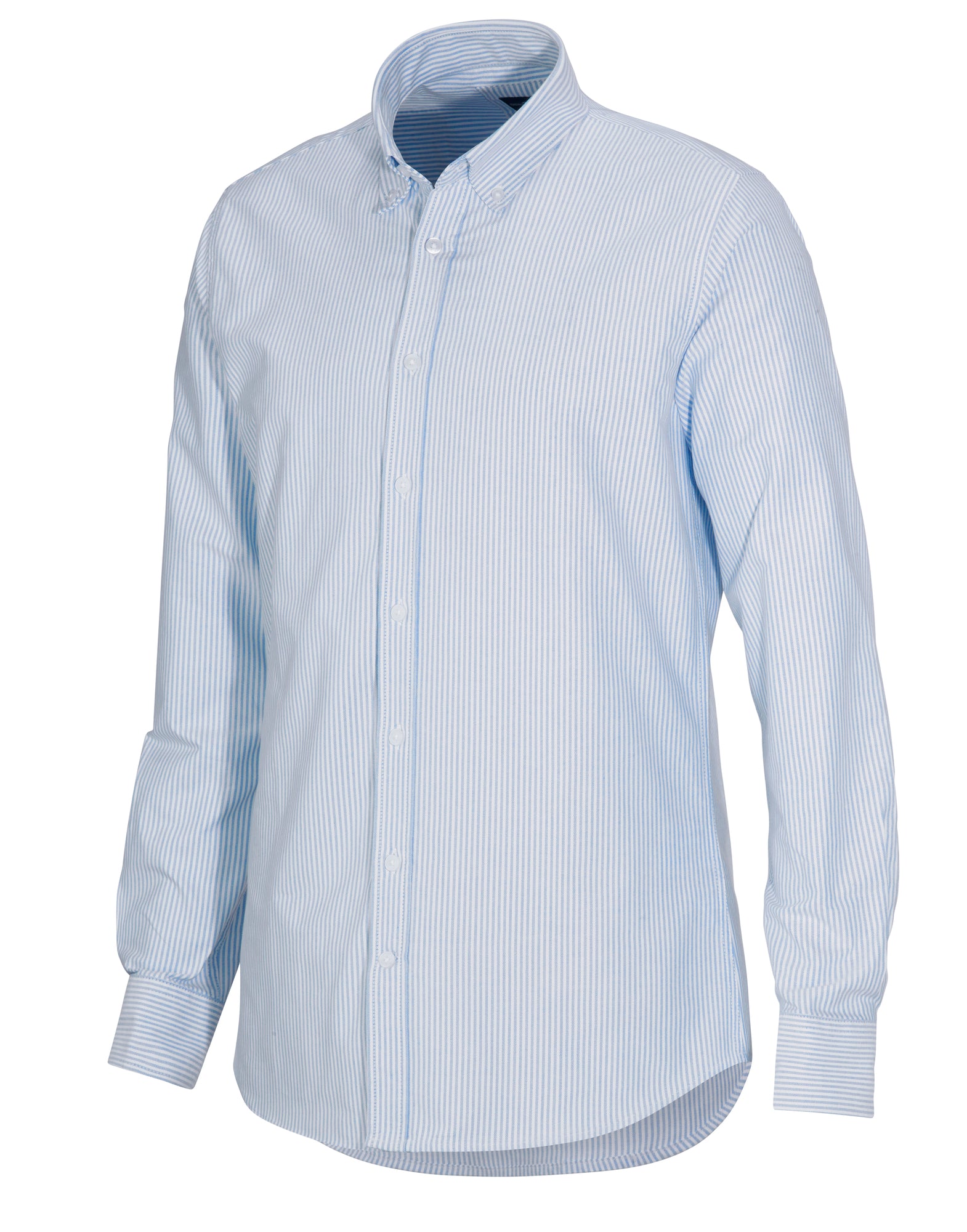 Dawson Slim Fit L/S White/Light Blue Stripe
