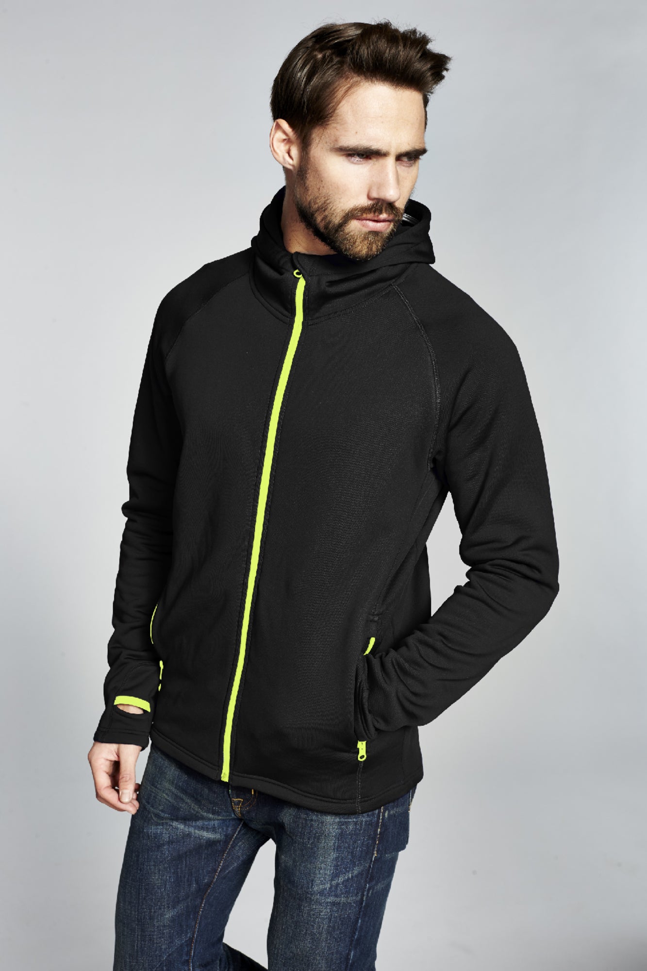 Barcelona Full Zip Man Black