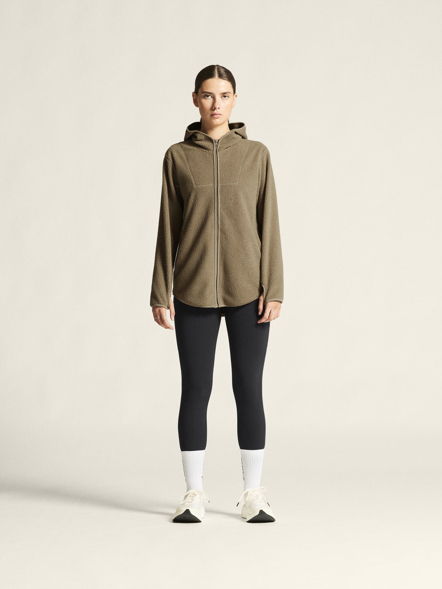 Join Pile Fleece FZ Hood W