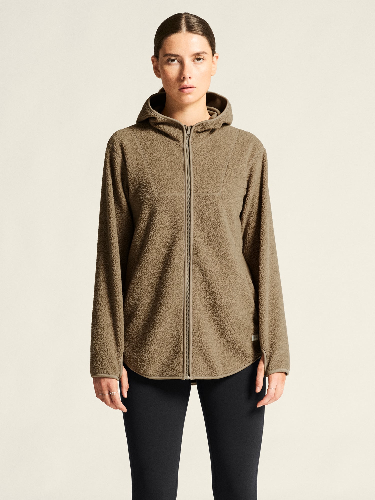 Join Pile Fleece FZ Hood W