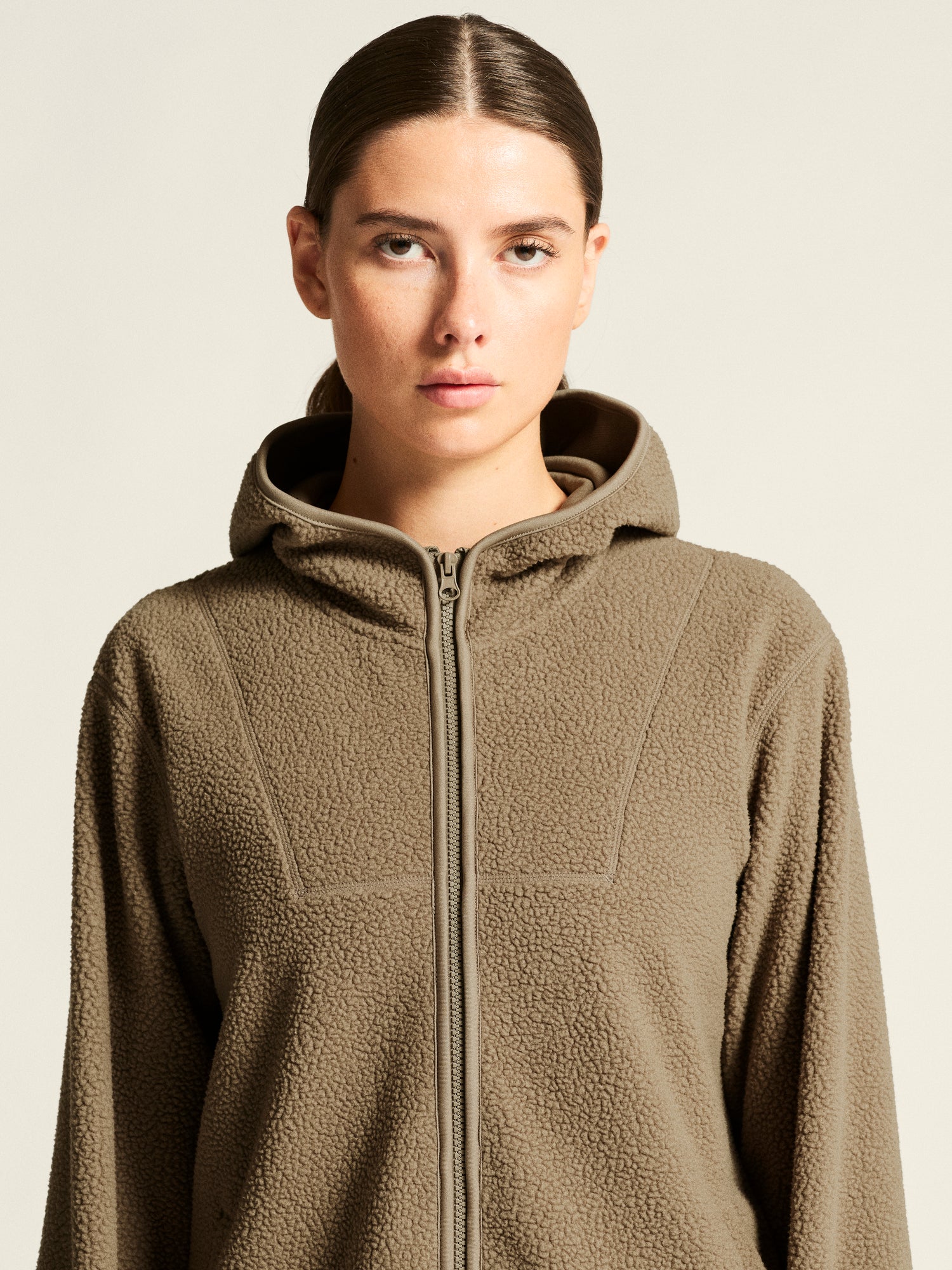 Join Pile Fleece FZ Hood W