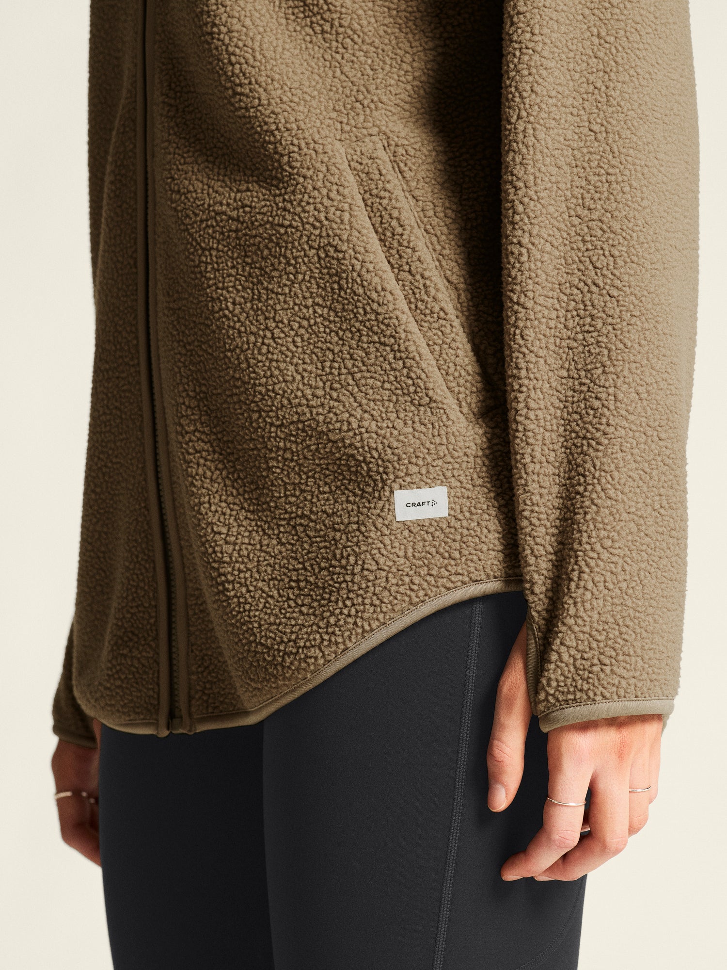 Join Pile Fleece FZ Hood W