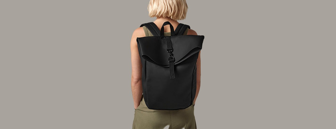 Matte PU Roll-Top Backpack - BBG335