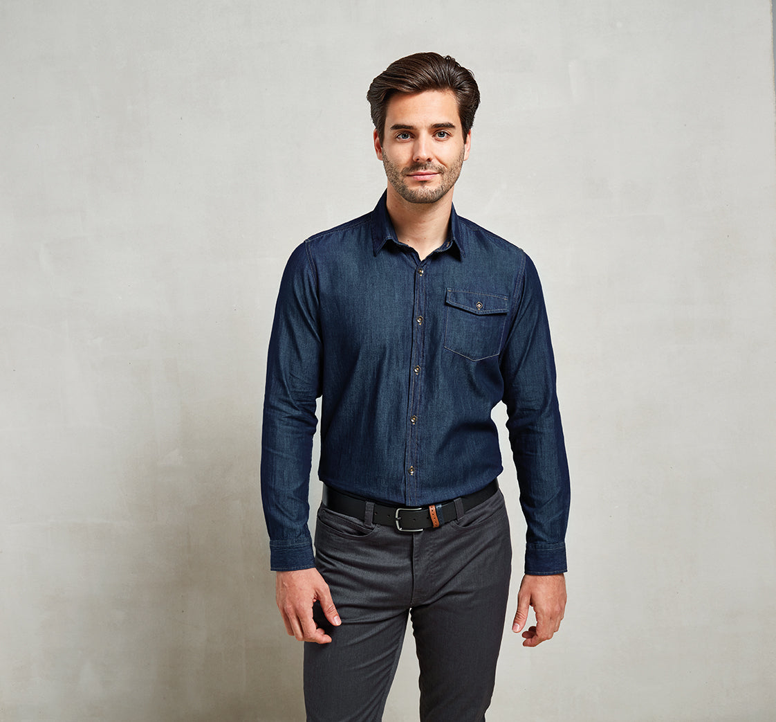 Men's Jeans Stitch Denim Shirt - P222