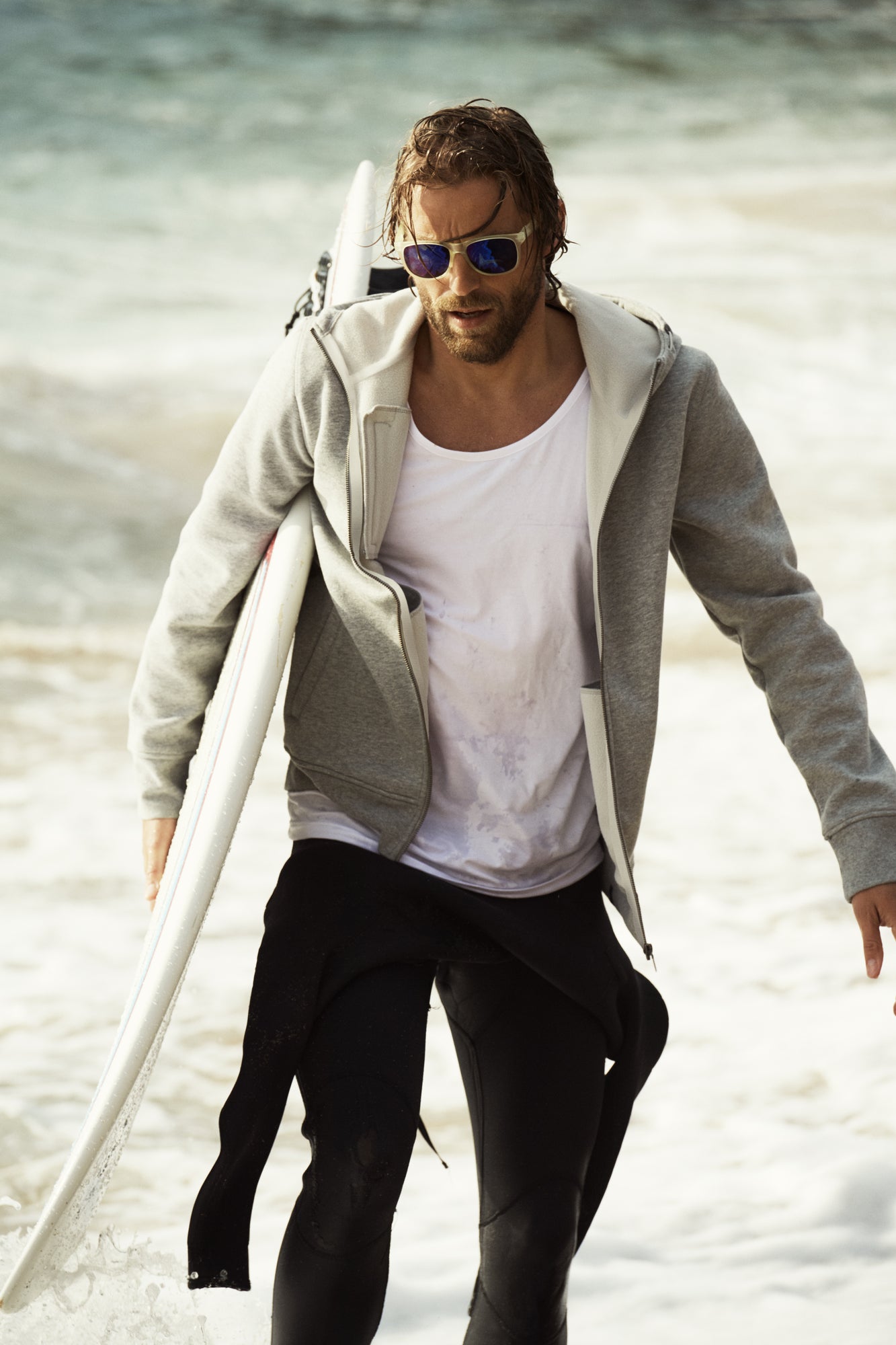 Parkwick Hooded Men Jacket Red Melange