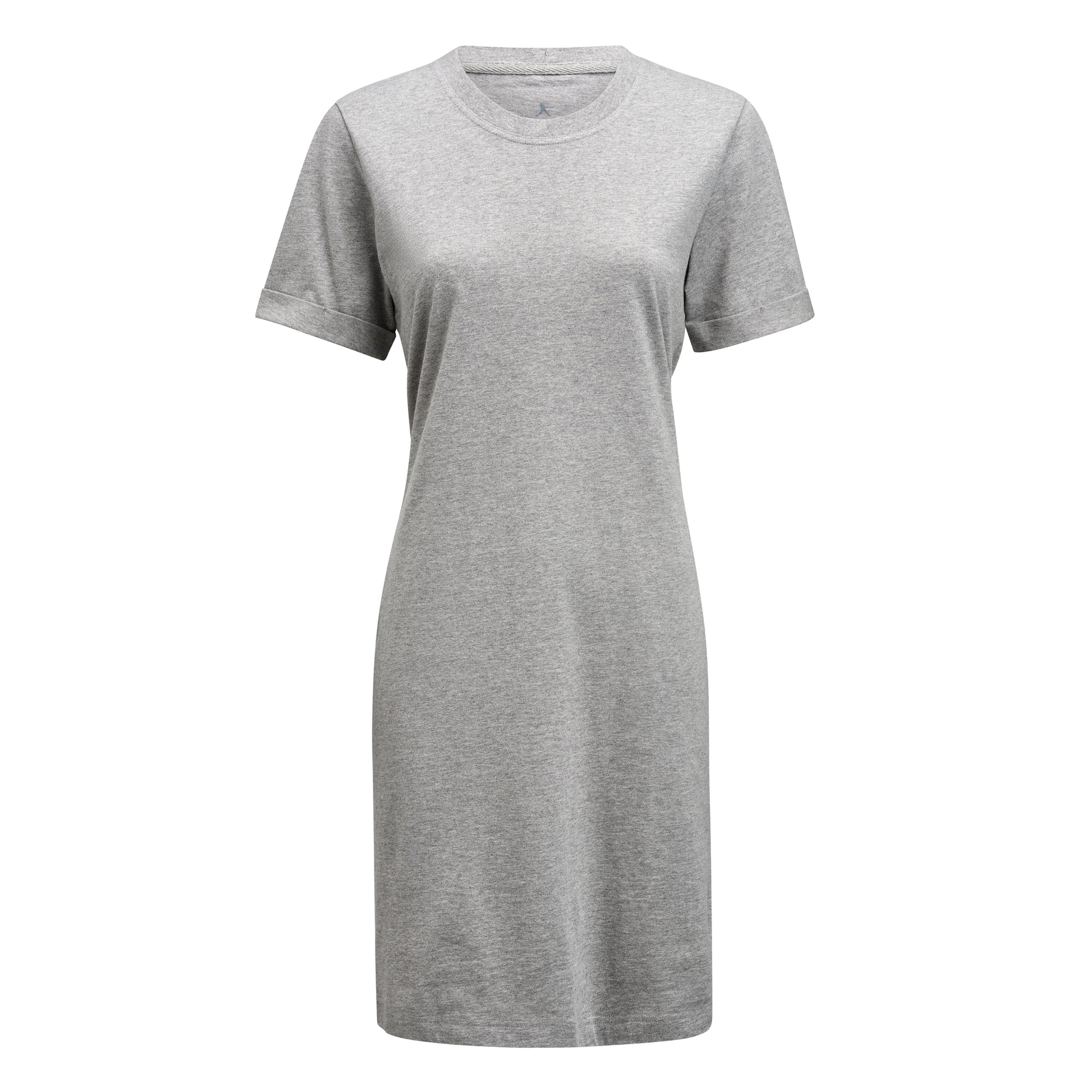 American T-shirt Dress Women Grey Melange