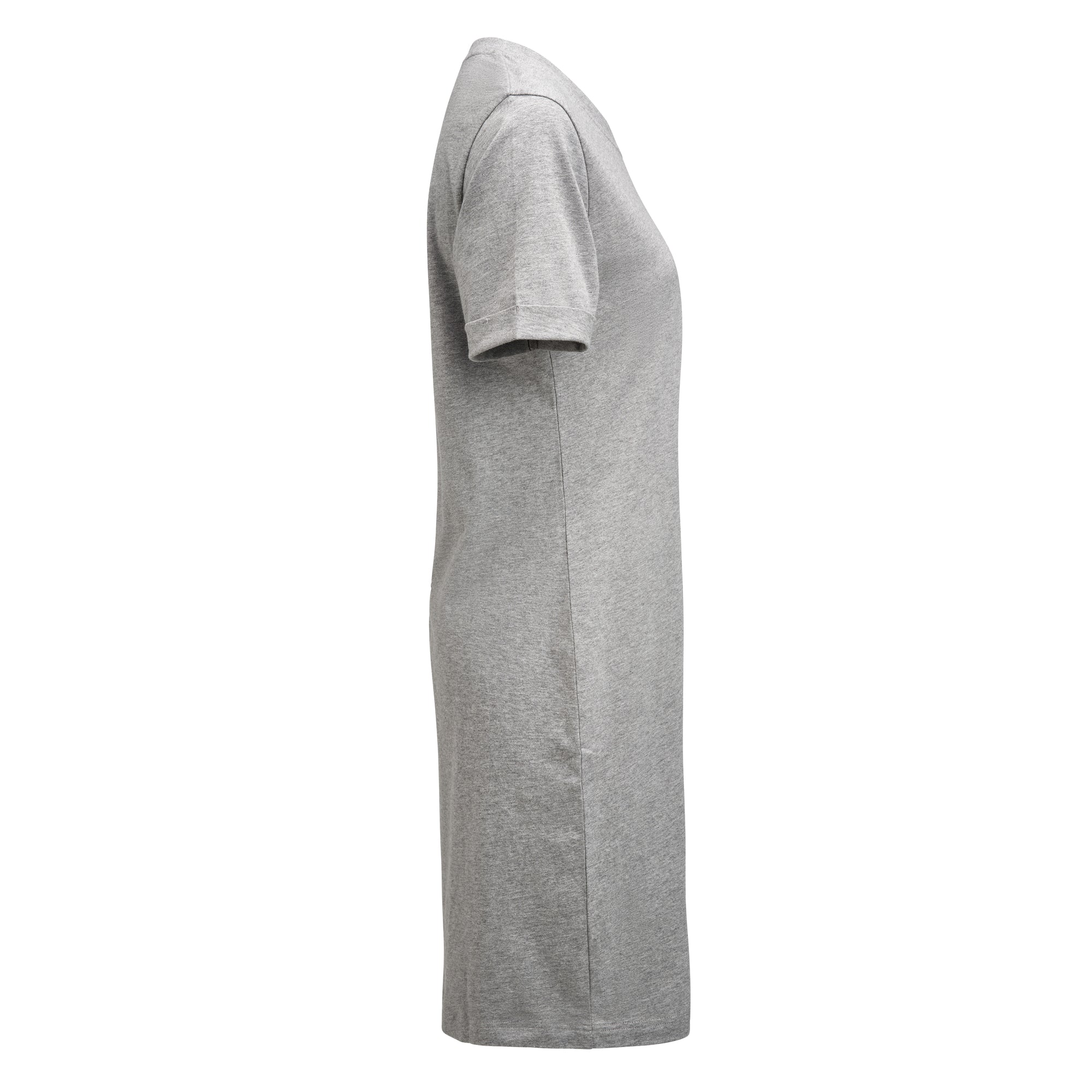 American T-shirt Dress Women Grey Melange