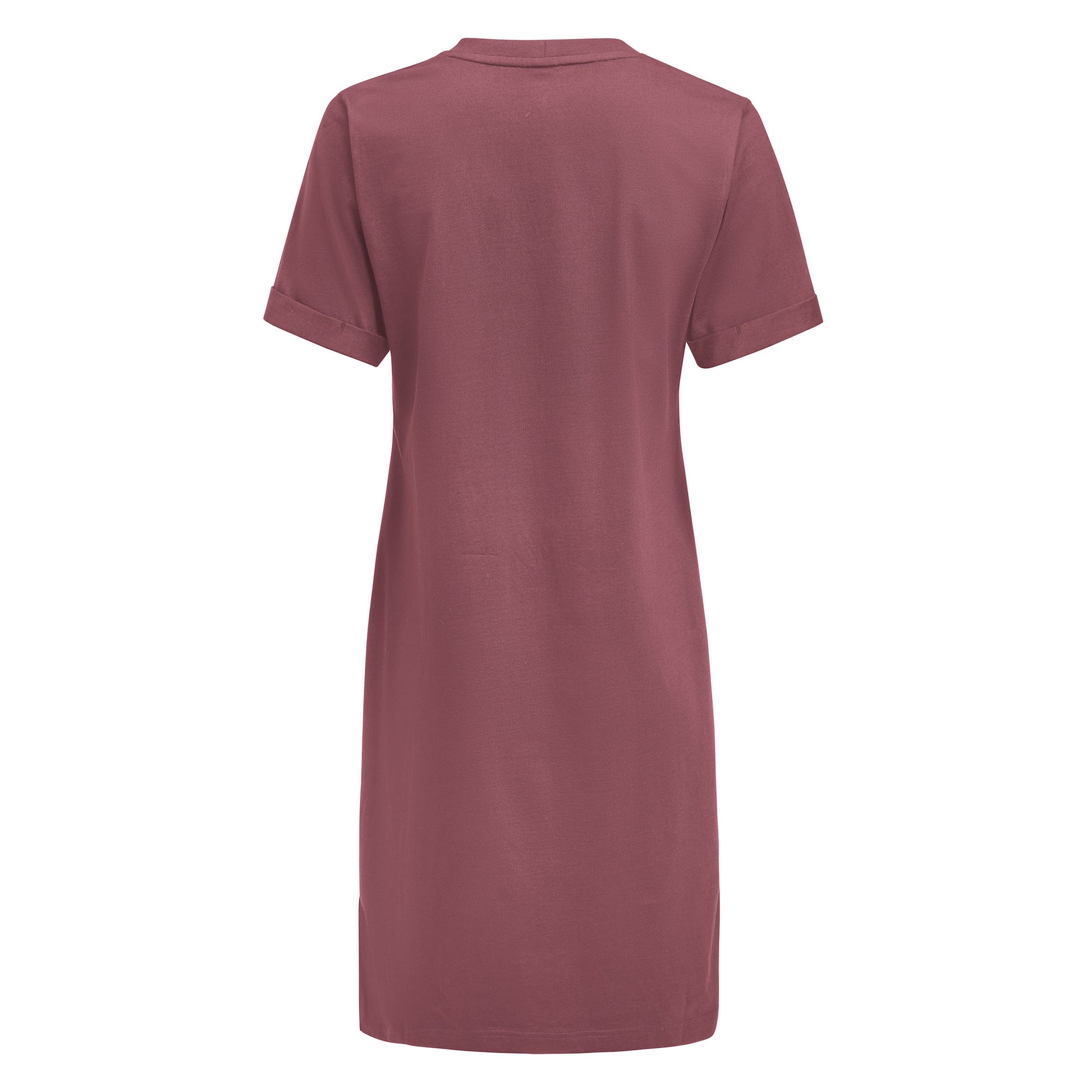 American T-shirt Dress Women Dusty Red