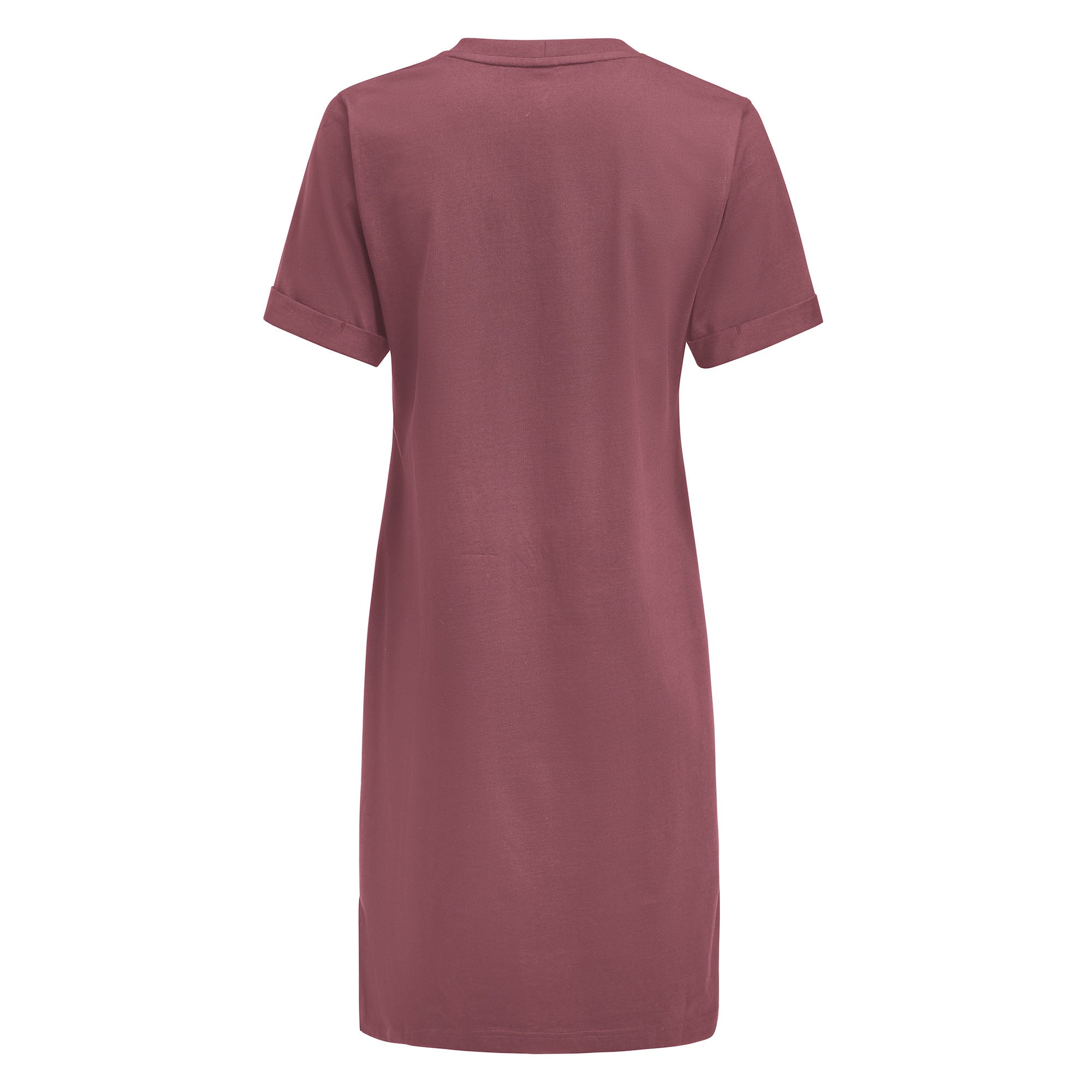 American T-shirt Dress Women Dusty Red
