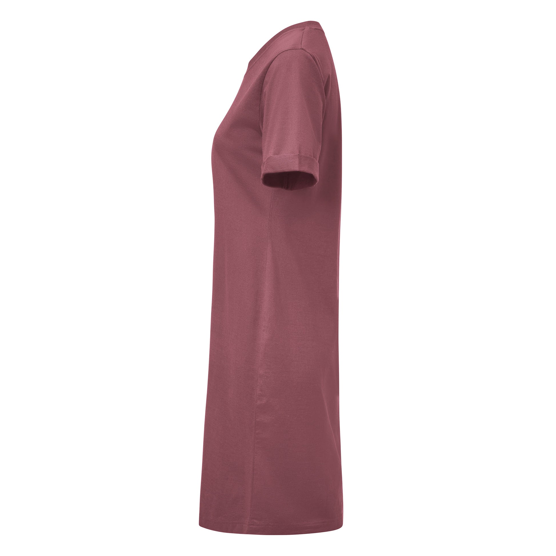 American T-shirt Dress Women Dusty Red